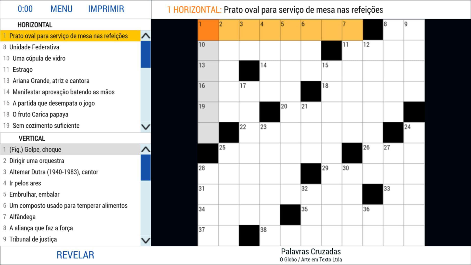 Screenshot for Palavras Cruzadas: O Globo
