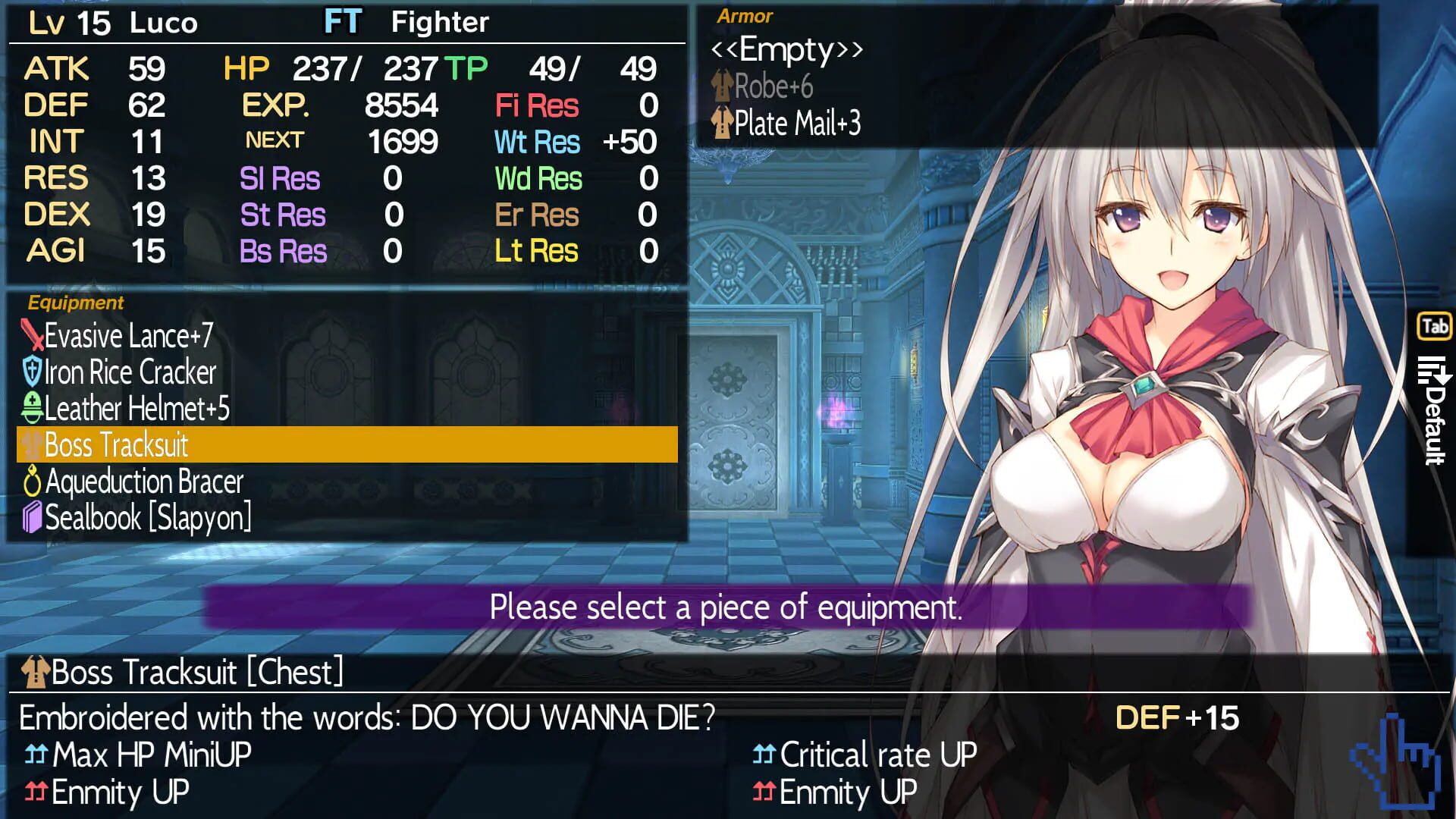 Screenshot for Dungeon Travelers 2-2: The Fallen Maidens & the Book of Beginnings