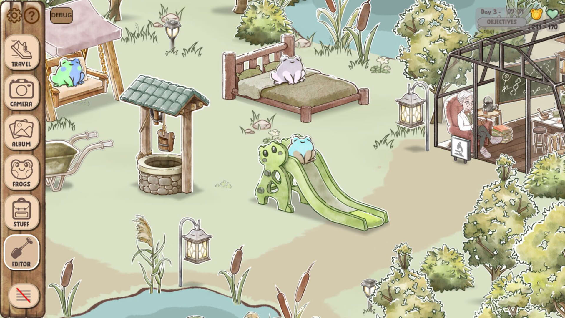 Screenshot for Kamaeru: A Frog Refuge