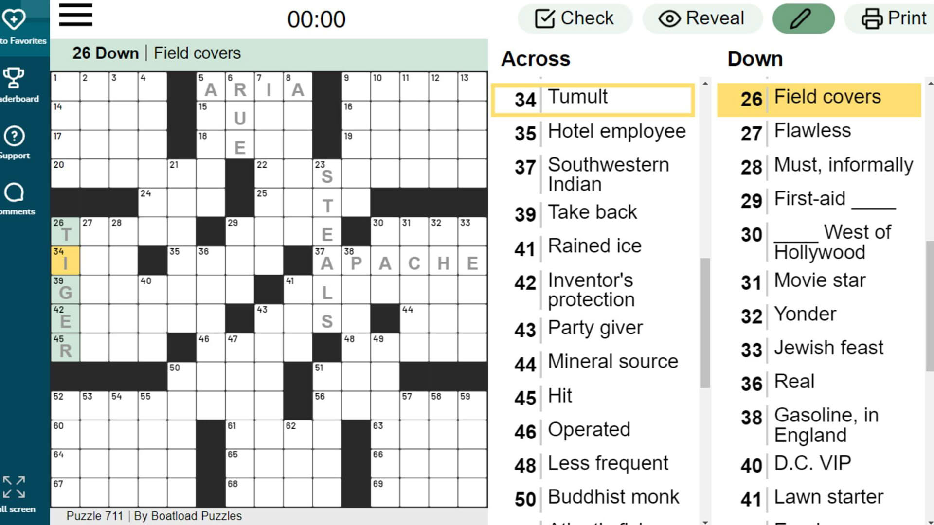 Screenshot for The Daily Crossword