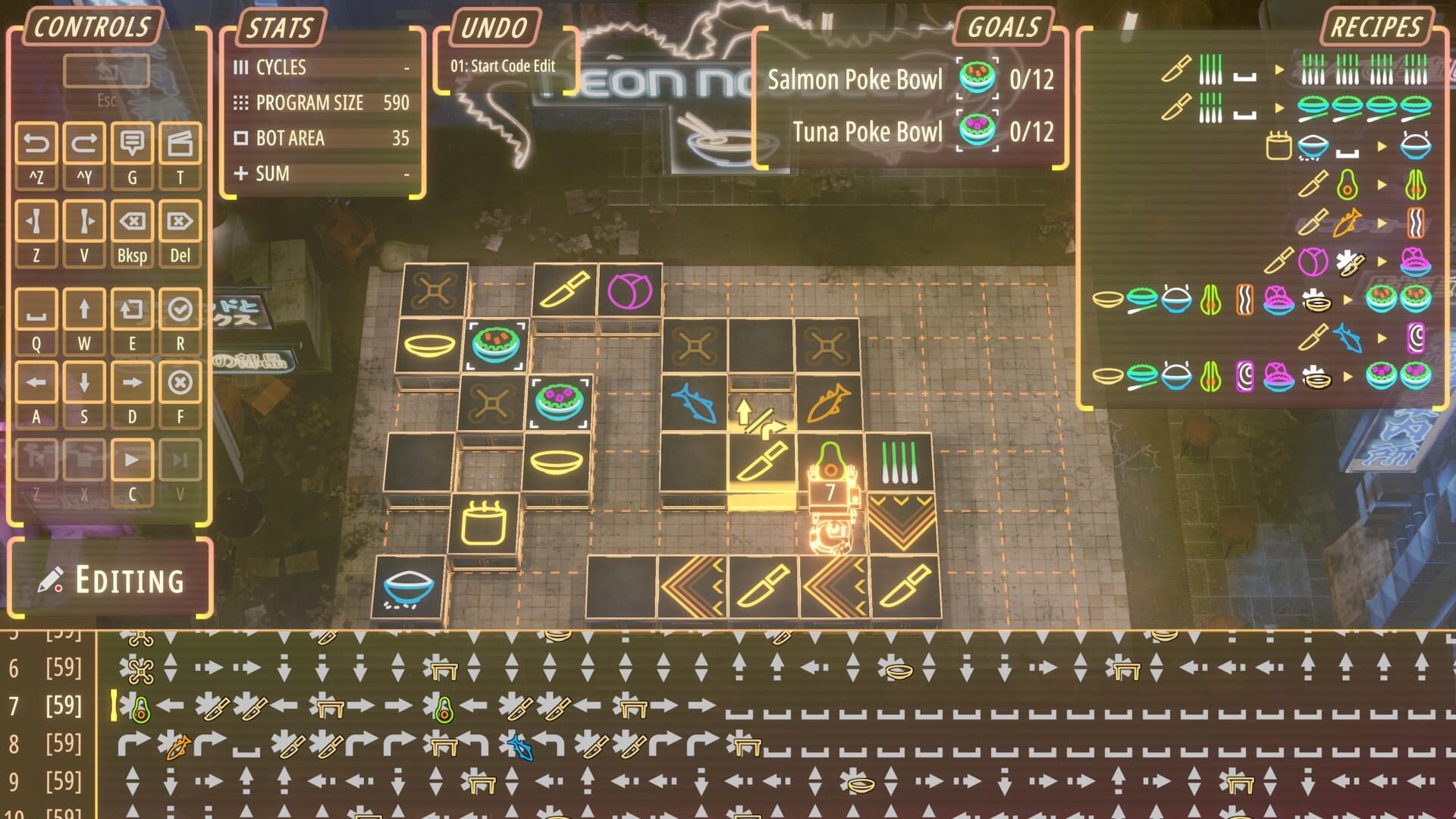 Screenshot for Neon Noodles: Cyberpunk Kitchen Automation