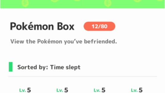 Screenshot for Pokémon Sleep