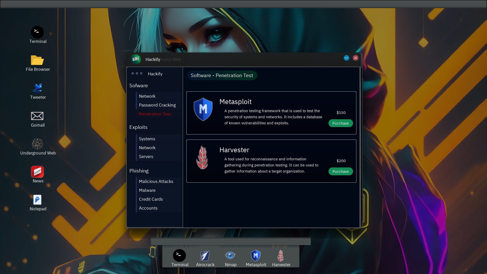 Screenshot for Anonymous Hacker Simulator