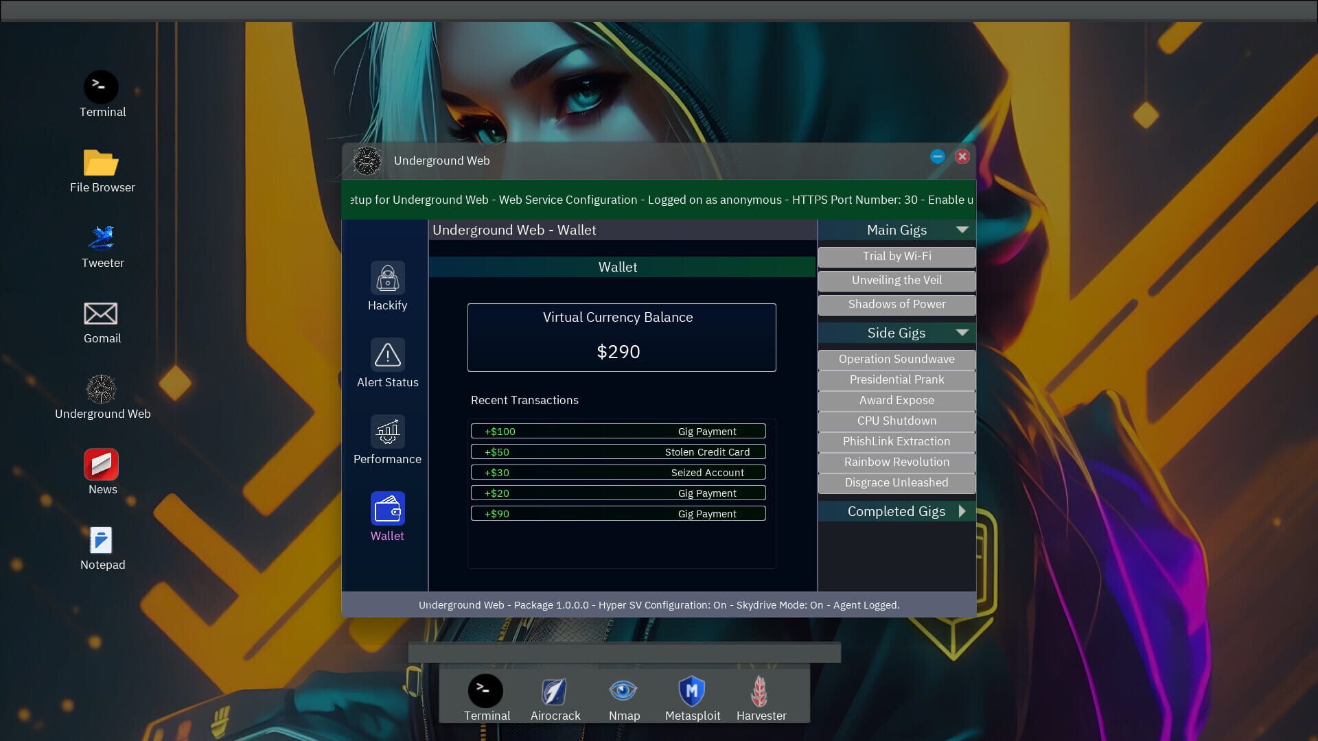 Screenshot for Anonymous Hacker Simulator