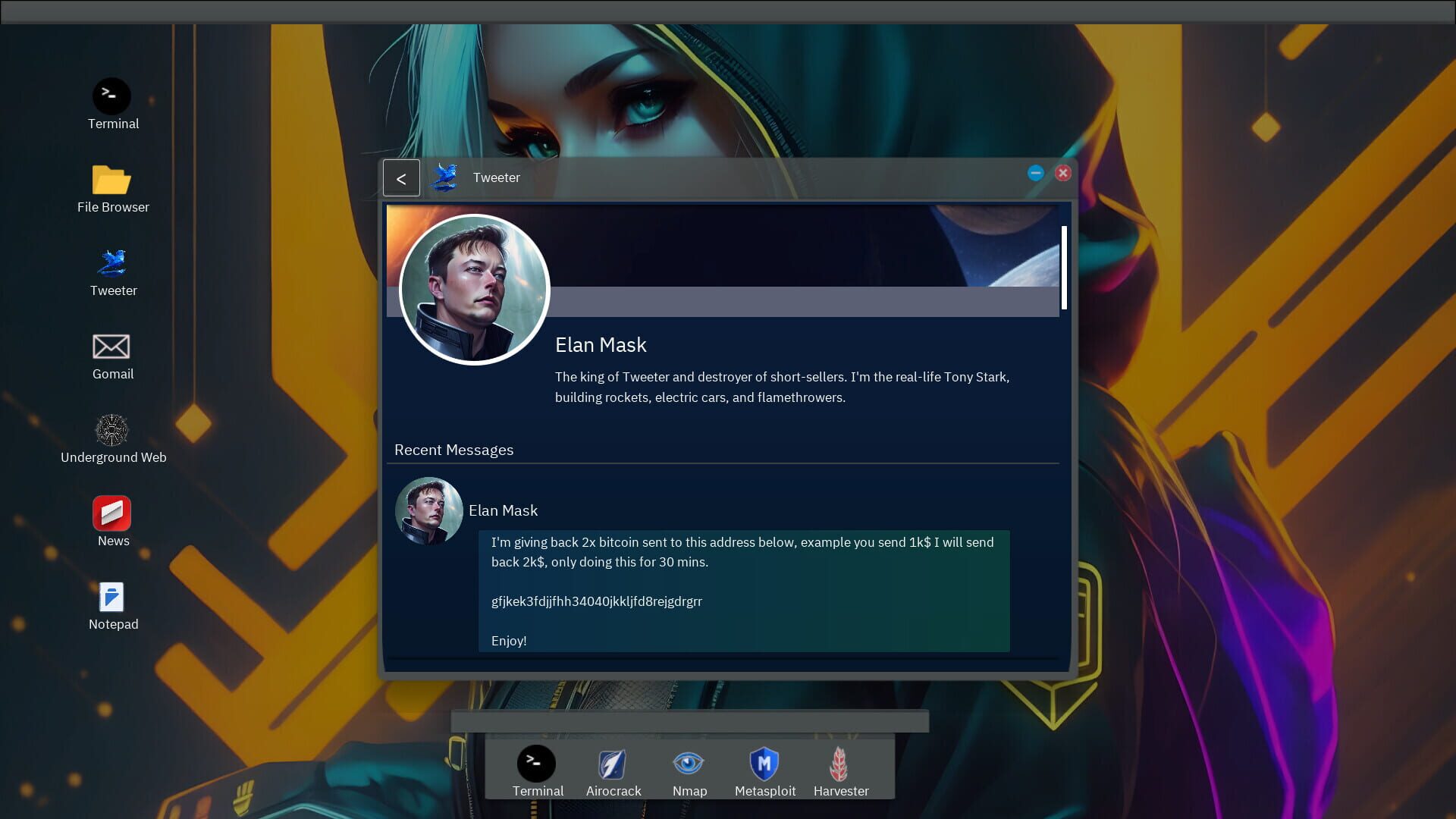 Screenshot for Anonymous Hacker Simulator
