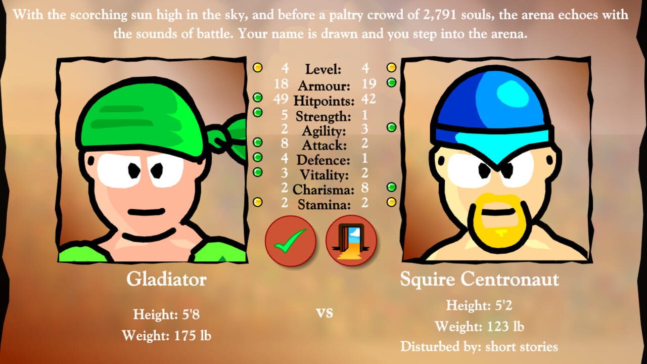 Screenshot for Swords and Sandals I: Gladiator