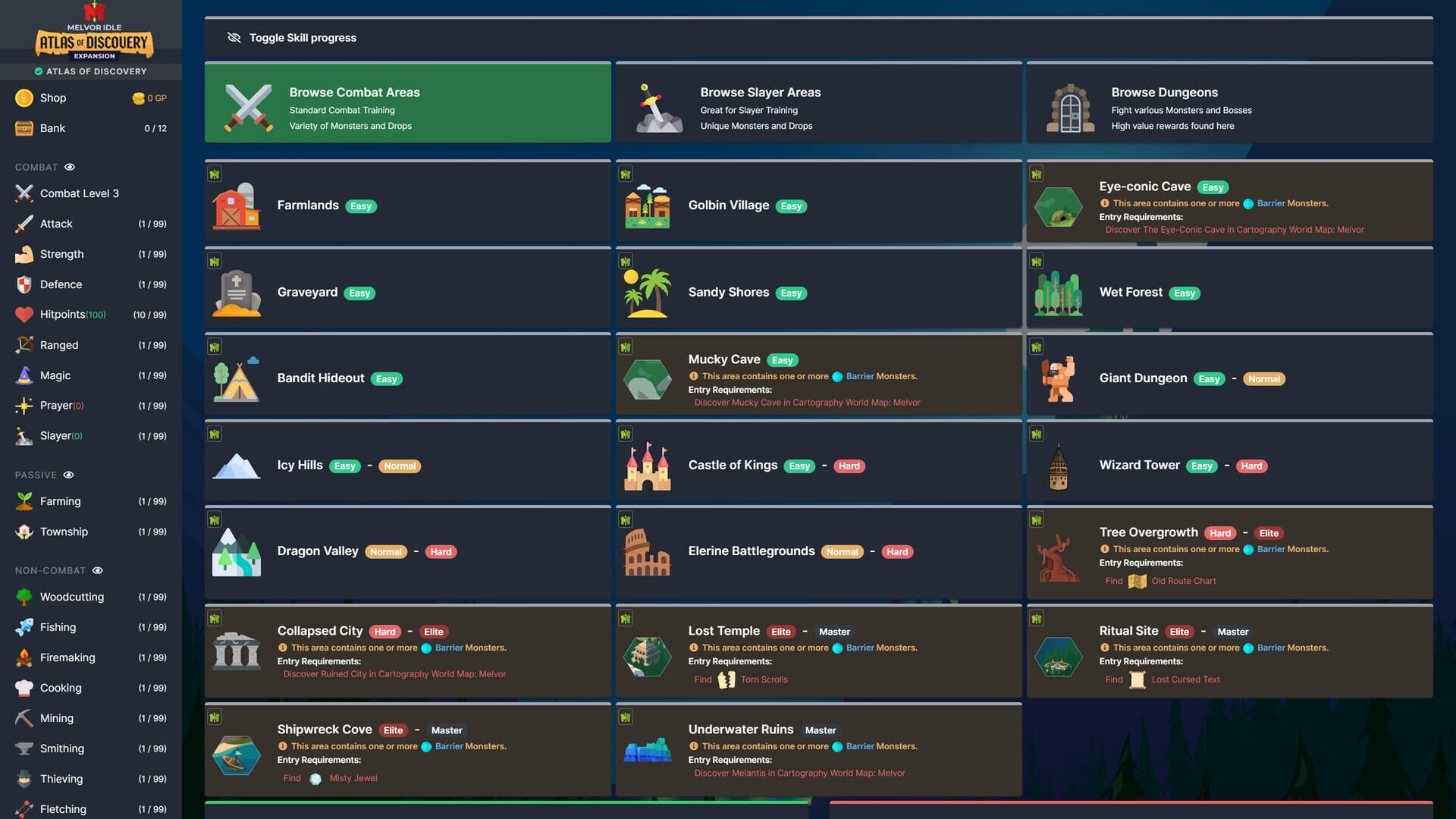 Screenshot for Melvor Idle: Atlas of Discovery