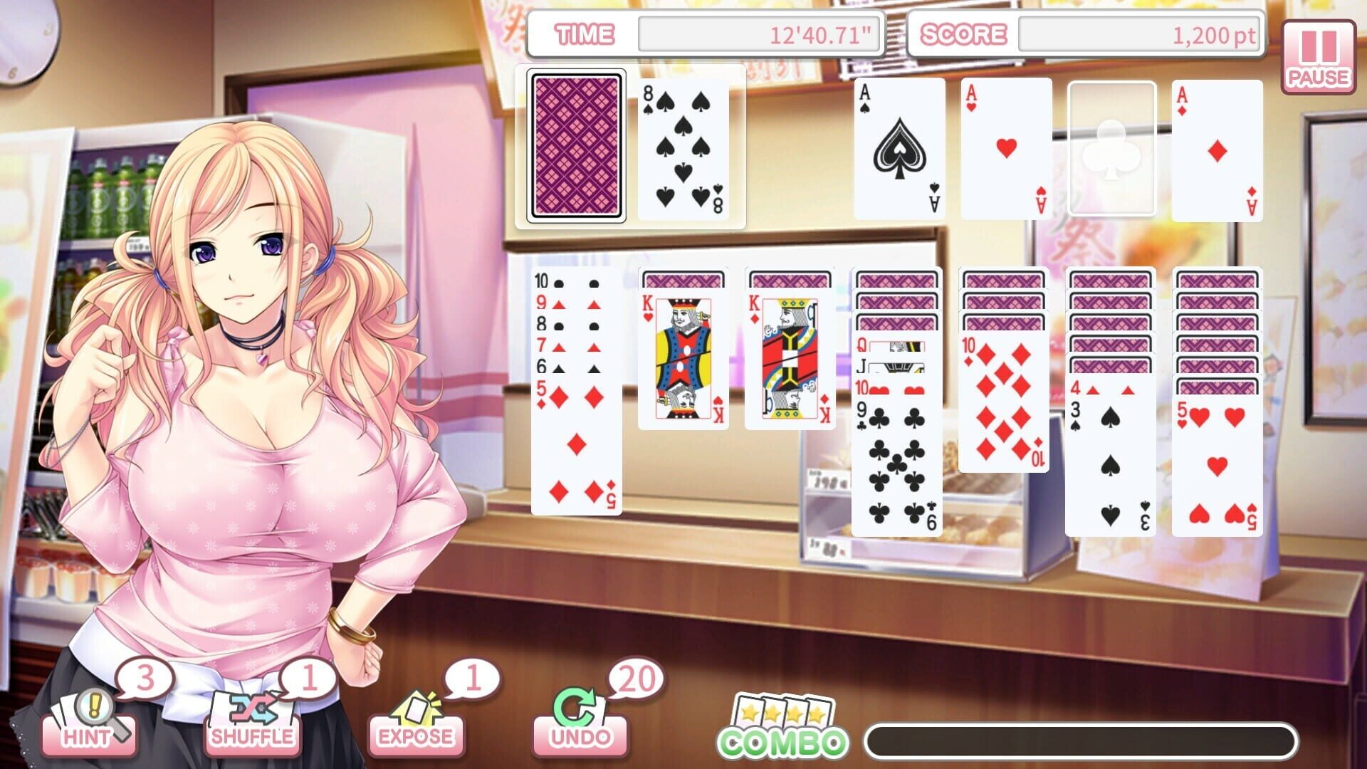 Screenshot for Pretty Girls Klondike Solitaire Plus