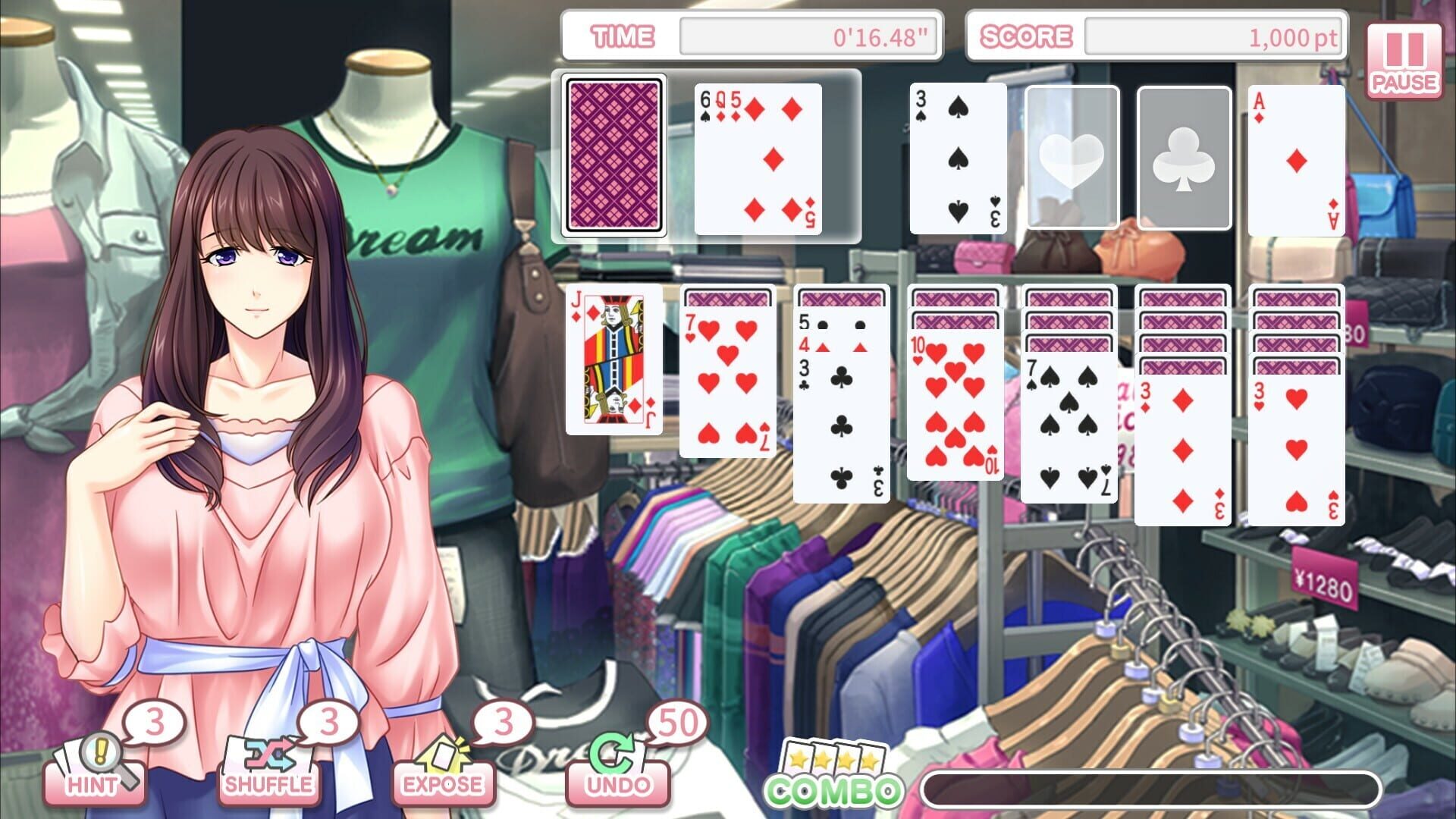 Screenshot for Pretty Girls Klondike Solitaire Plus
