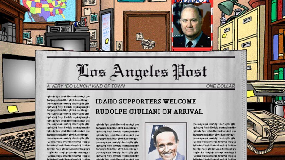Screenshot for The Doonesbury Election Game Campaign '96