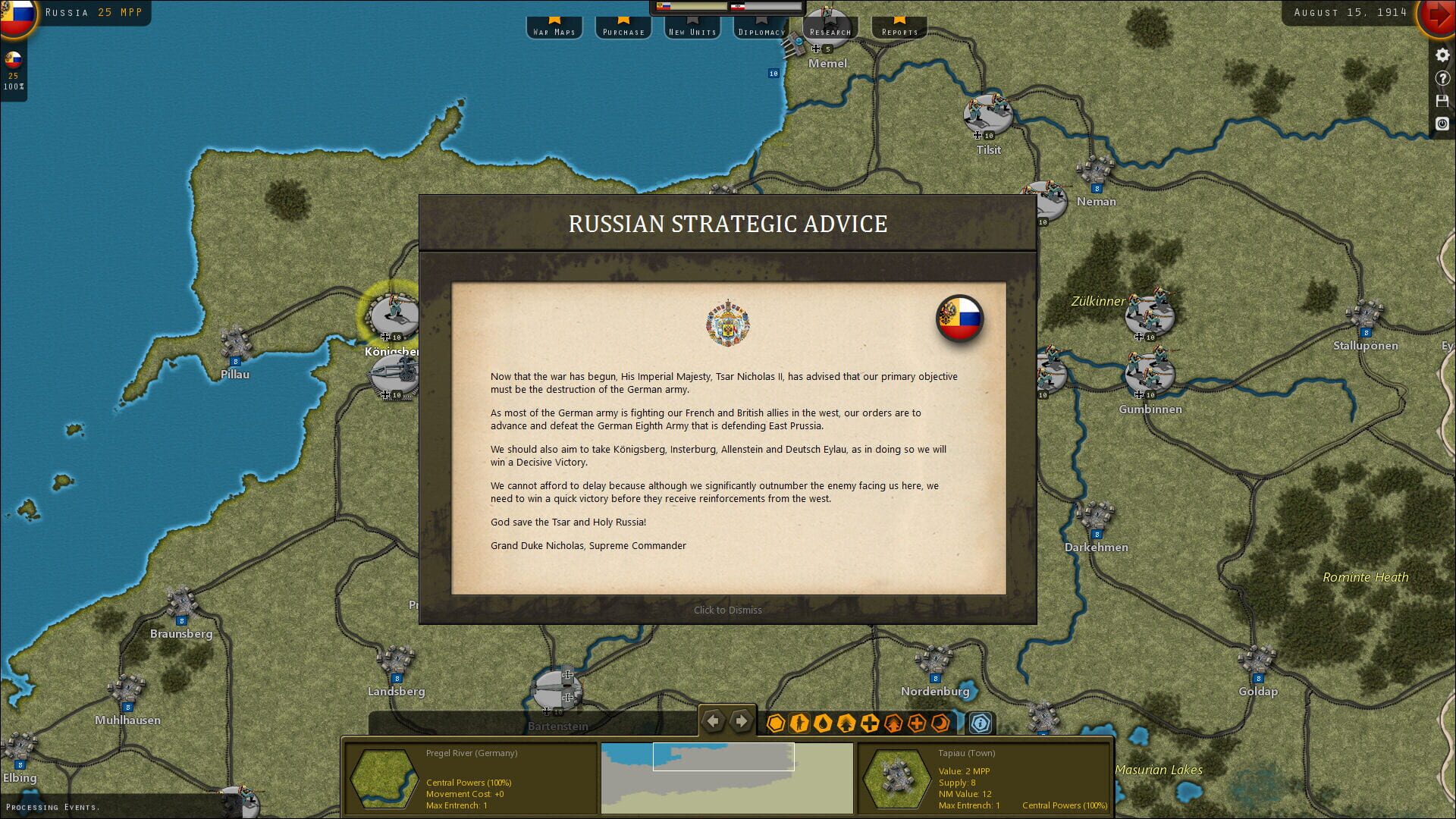 Screenshot for Strategic Command: World War I - Empires in Turmoil