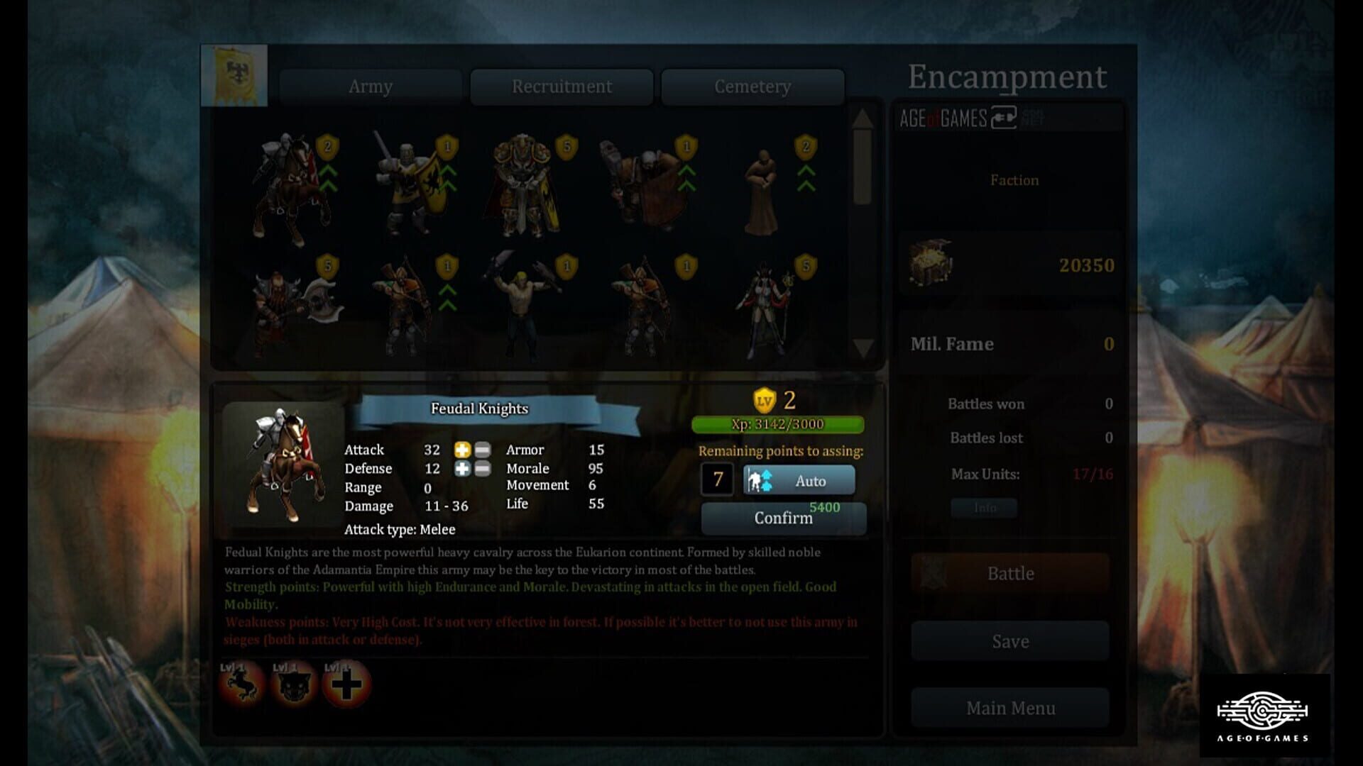 Screenshot for Fantasy Kommander: Eukarion Wars
