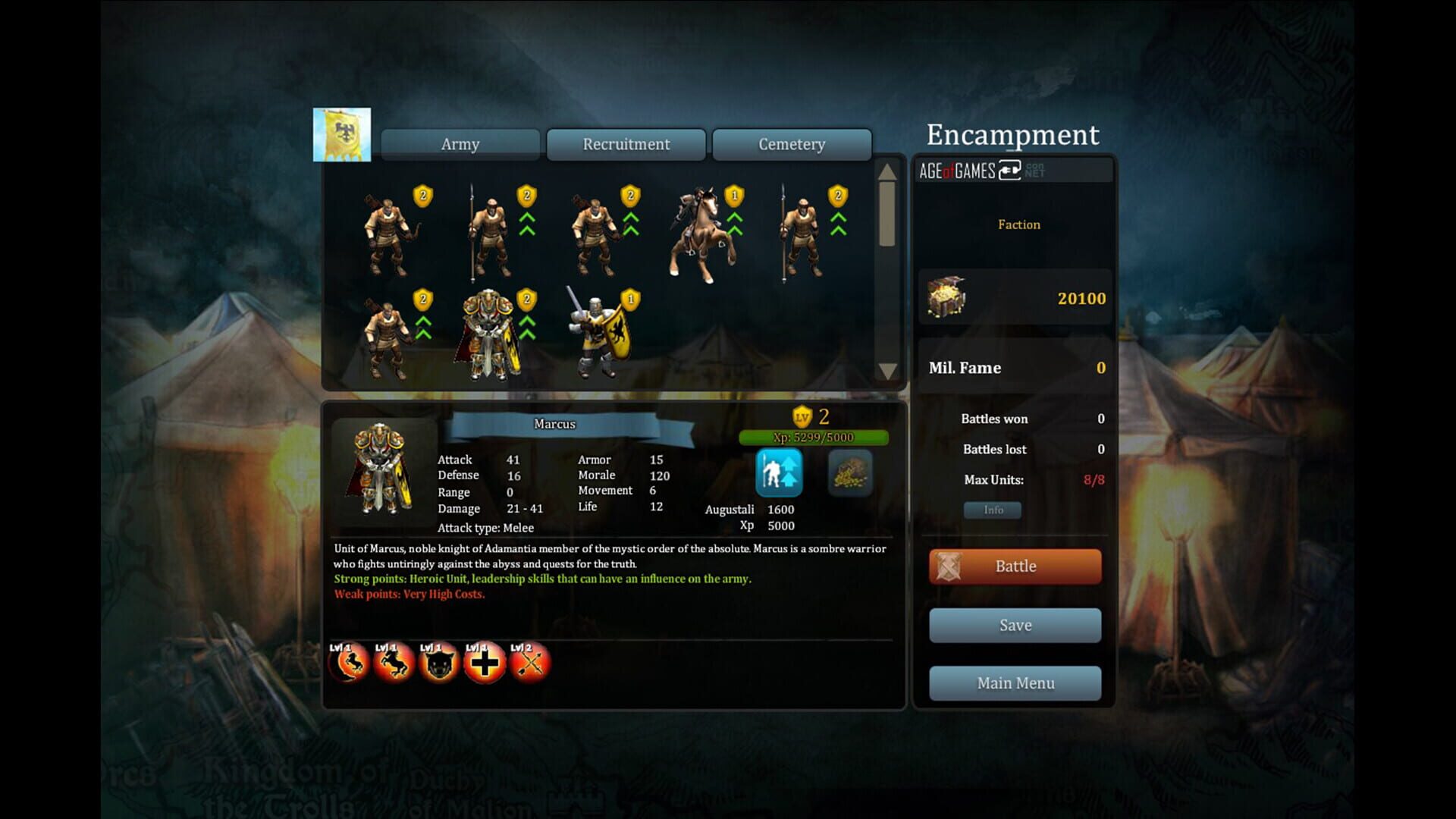 Screenshot for Fantasy Kommander: Eukarion Wars