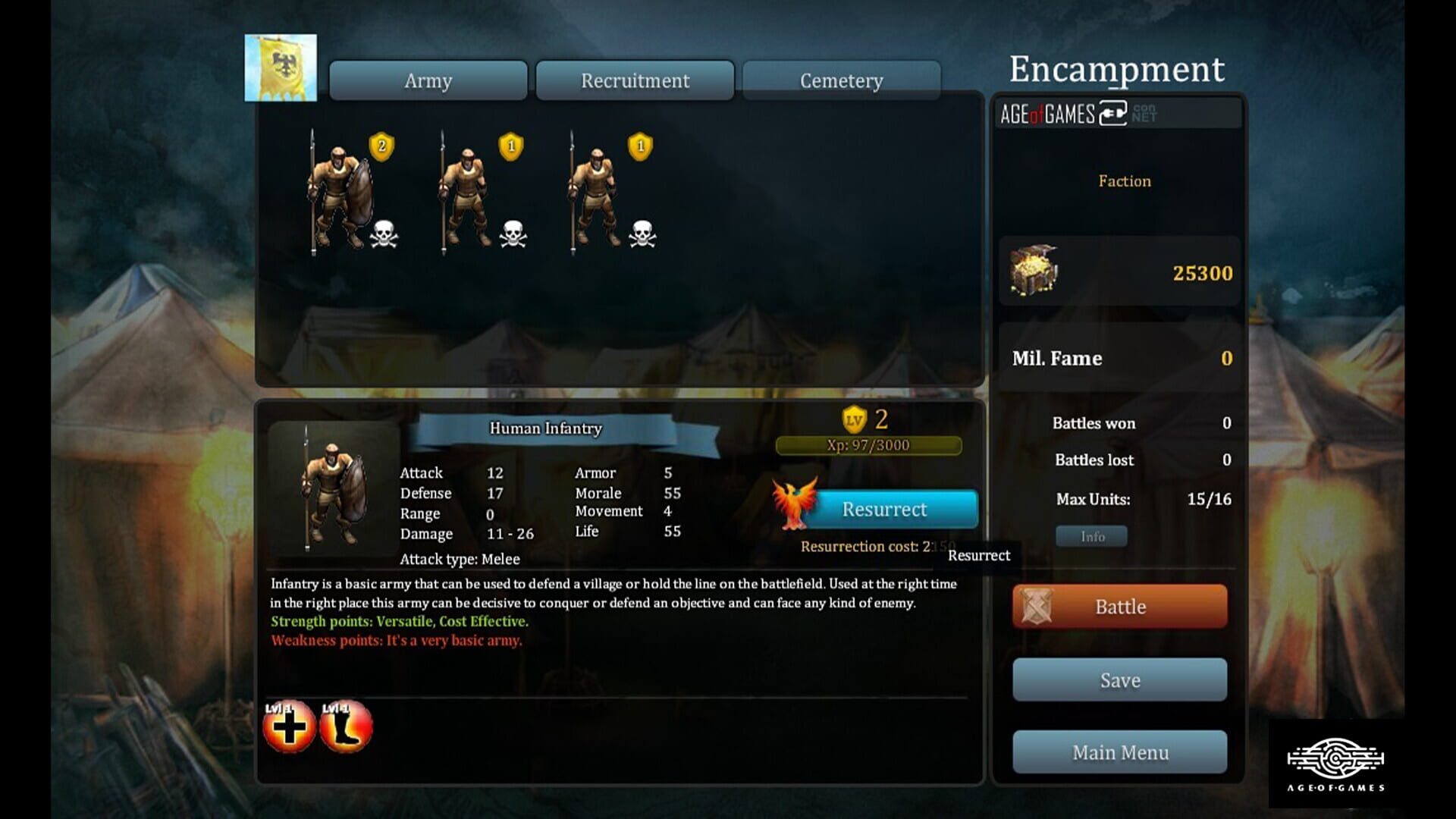 Screenshot for Fantasy Kommander: Eukarion Wars