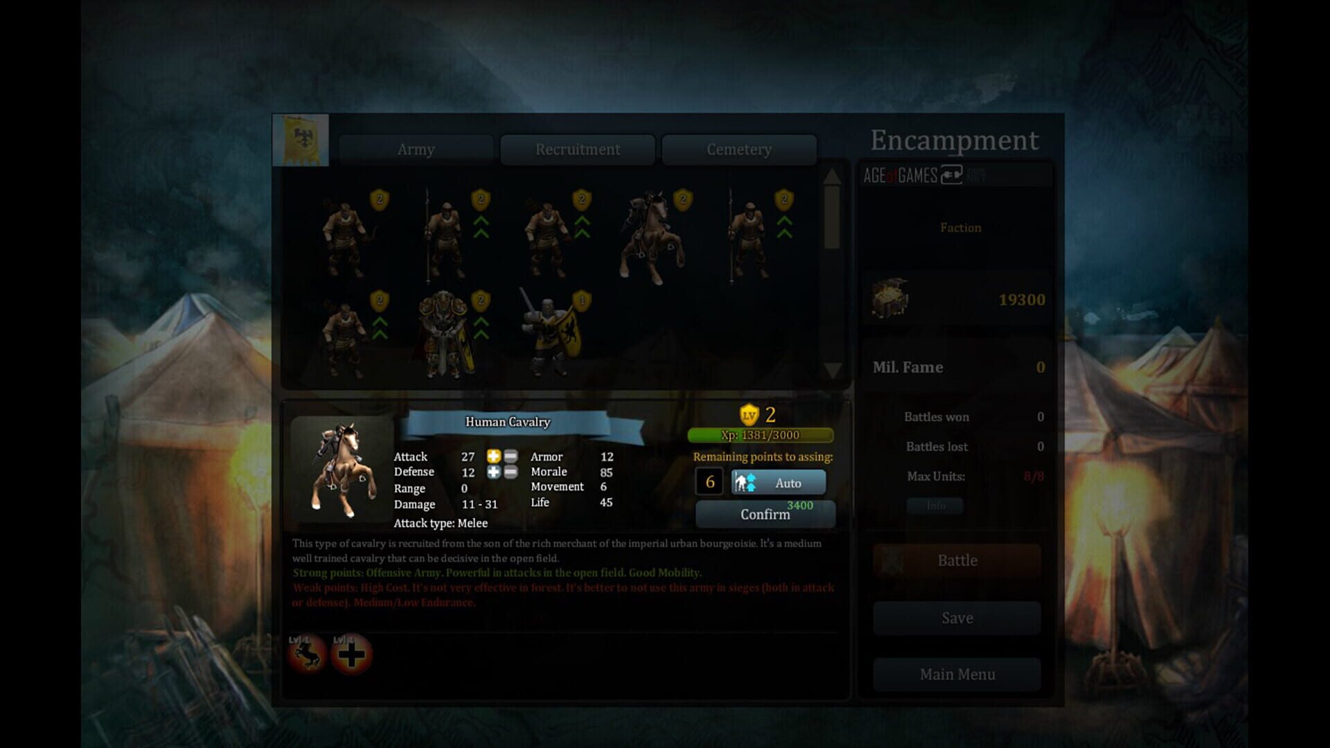 Screenshot for Fantasy Kommander: Eukarion Wars