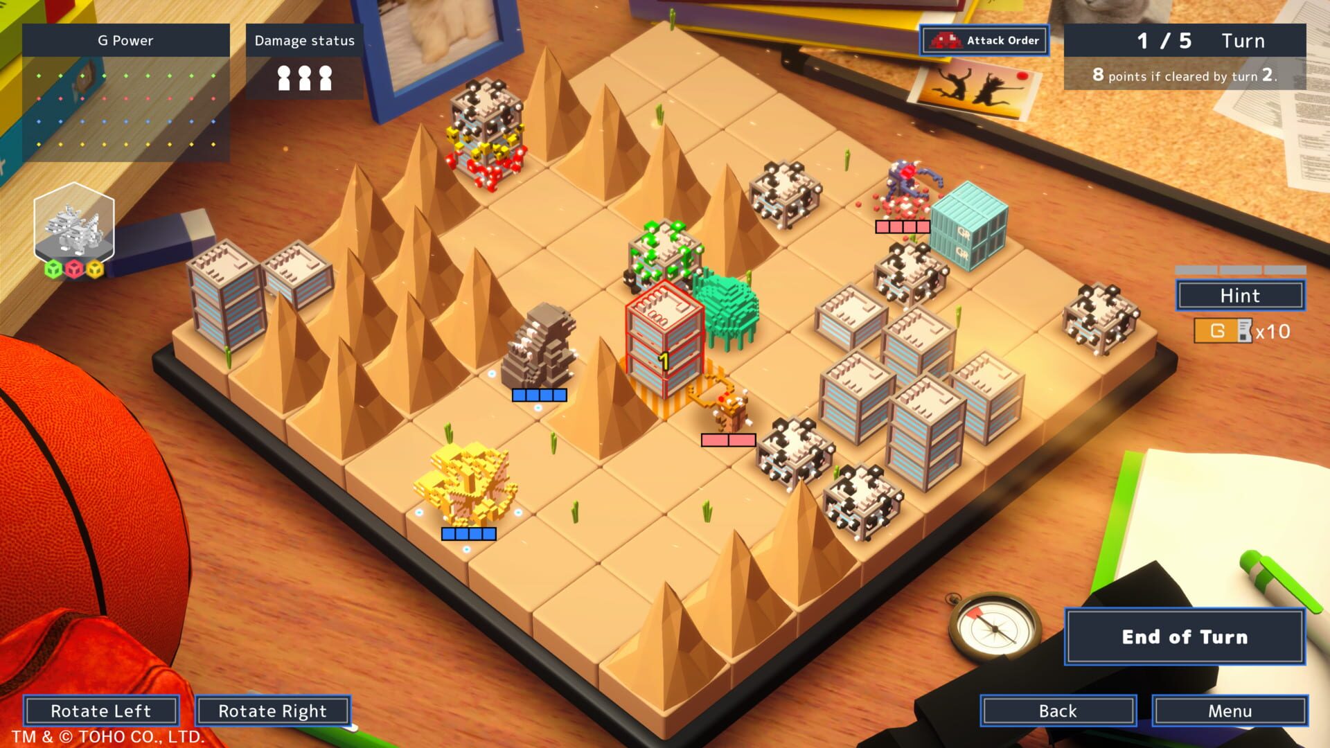 Screenshot for Godzilla Voxel Wars