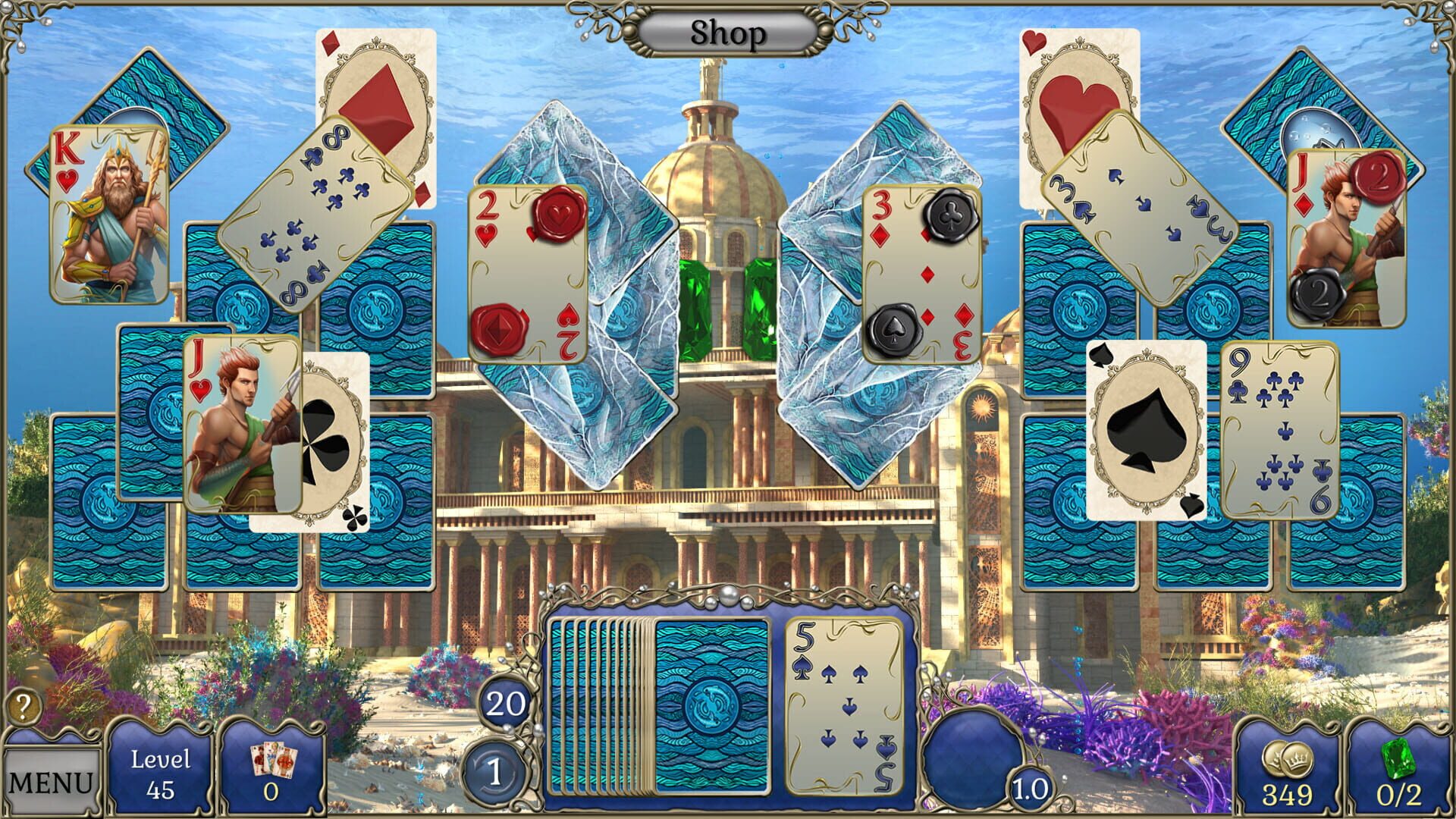 Screenshot for Jewel Match Atlantis Solitaire 4: Collector's Edition