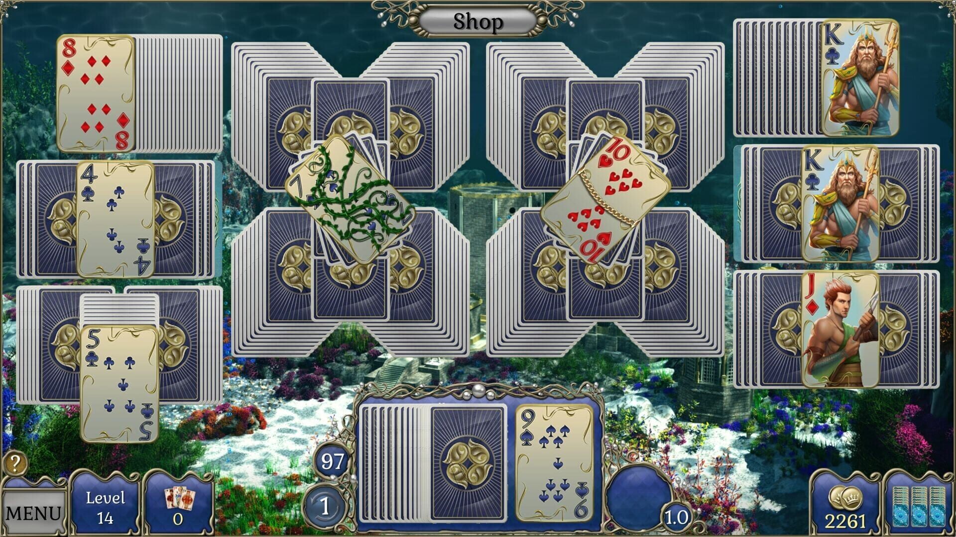 Screenshot for Jewel Match Atlantis Solitaire 4: Collector's Edition