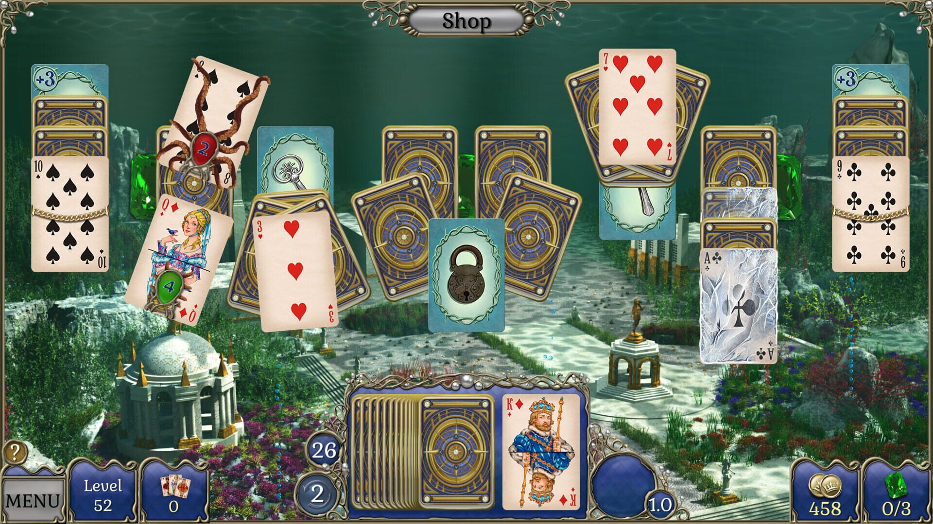 Screenshot for Jewel Match Atlantis Solitaire 4: Collector's Edition