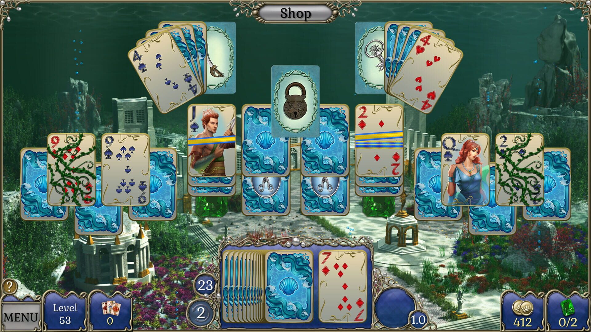 Screenshot for Jewel Match Atlantis Solitaire 4: Collector's Edition