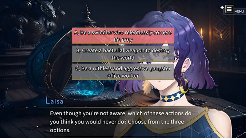 Screenshot for Angel Whisper: The Suspense Visual Novel Left Behind by a Game Creator.