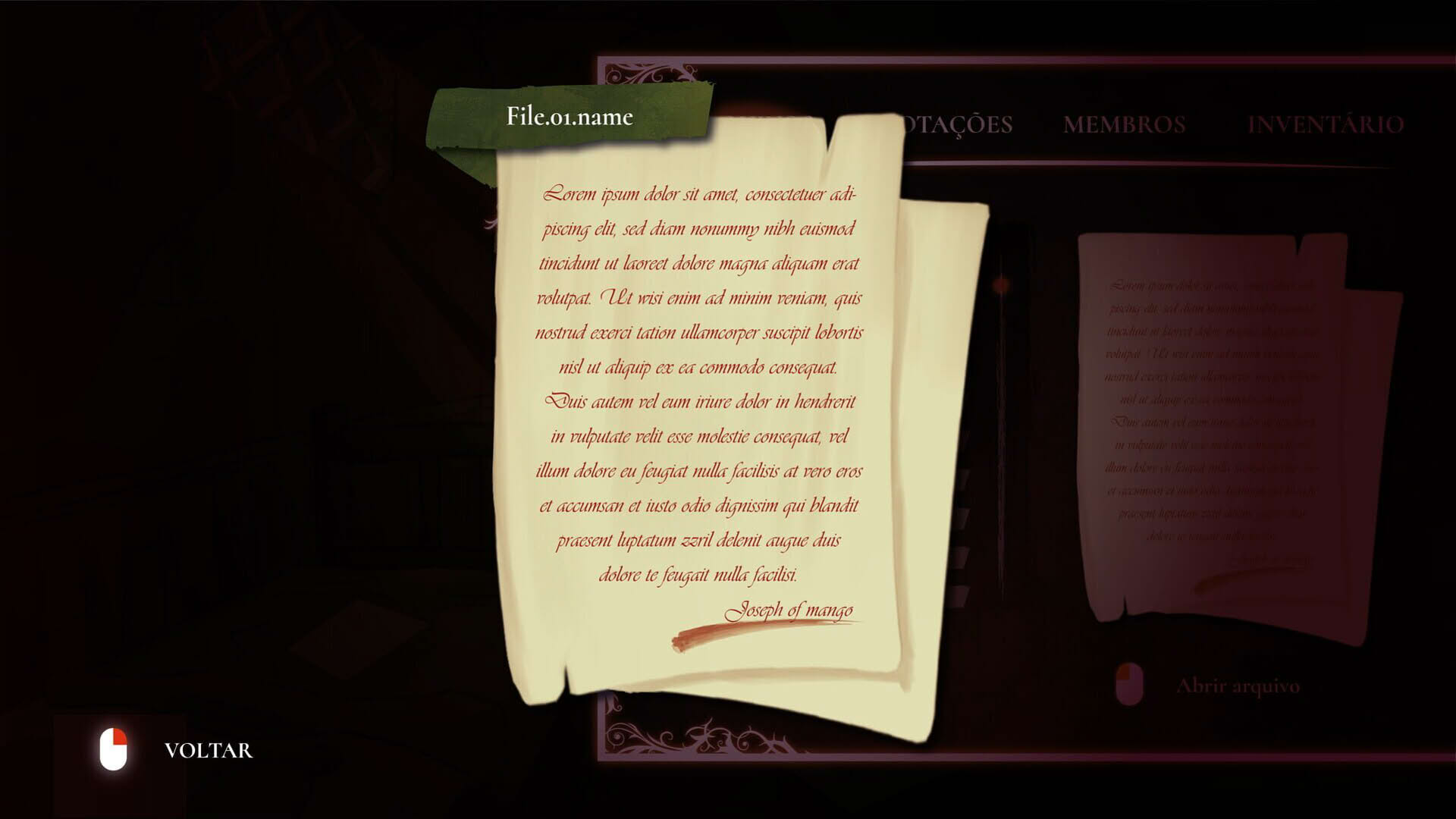 Screenshot for Scarlet Manor: The Heir