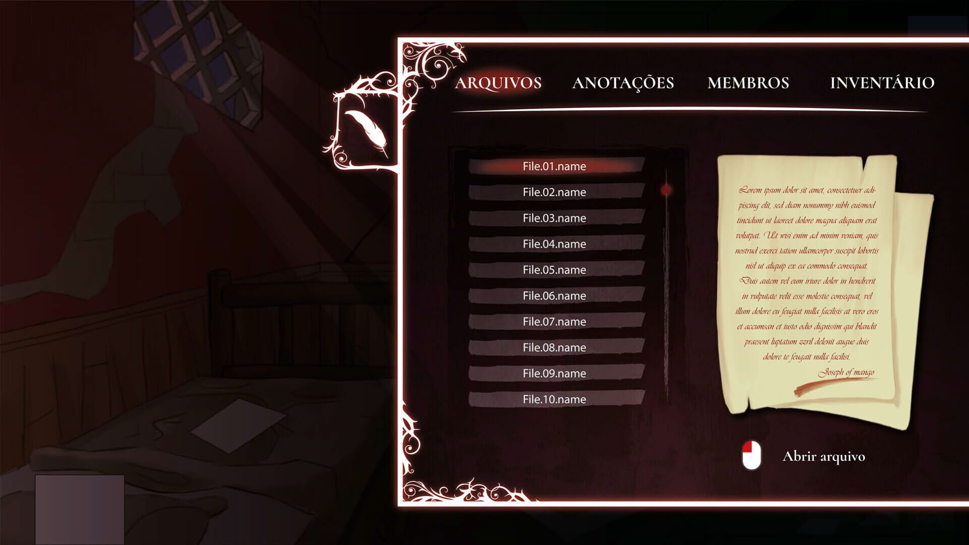 Screenshot for Scarlet Manor: The Heir