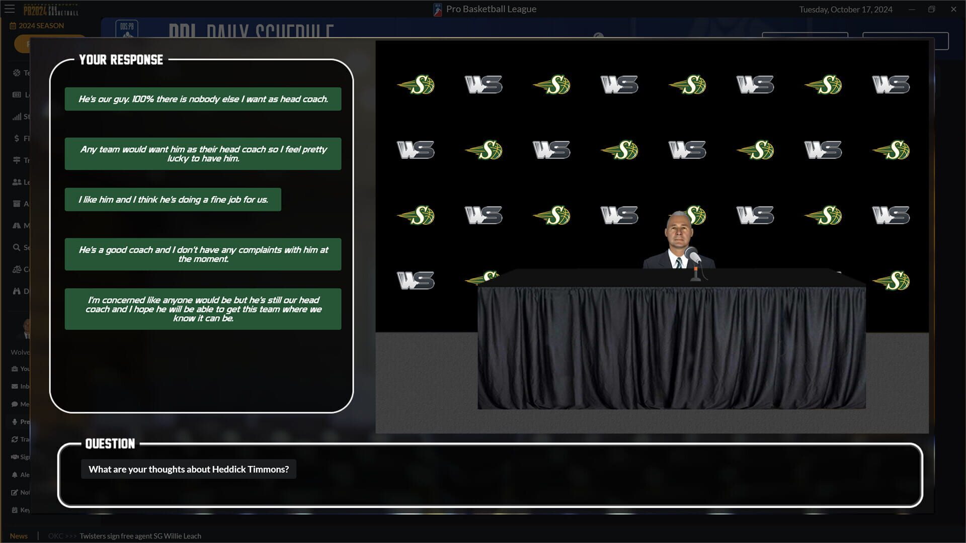 Screenshot for Draft Day Sports: Pro Basketball 2024