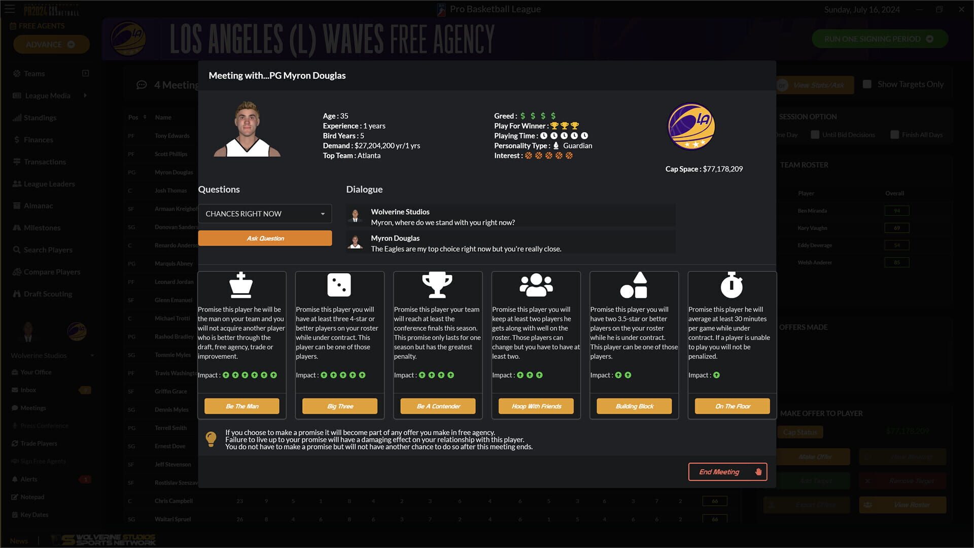 Screenshot for Draft Day Sports: Pro Basketball 2024