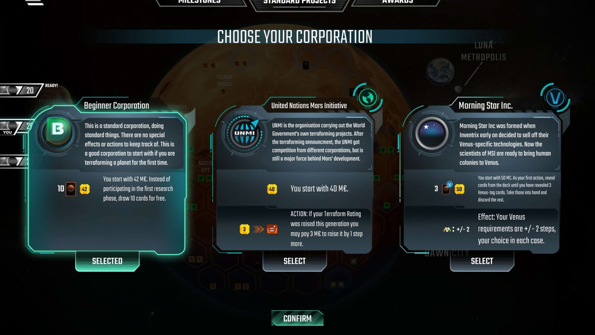 Screenshot for Terraforming Mars: Venus Next
