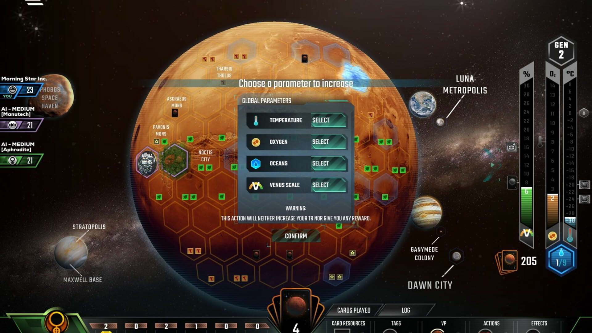 Screenshot for Terraforming Mars: Venus Next