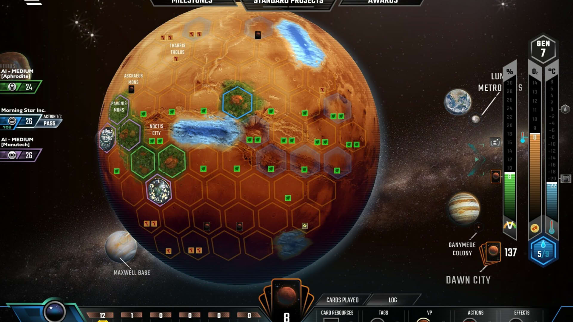 Screenshot for Terraforming Mars: Venus Next