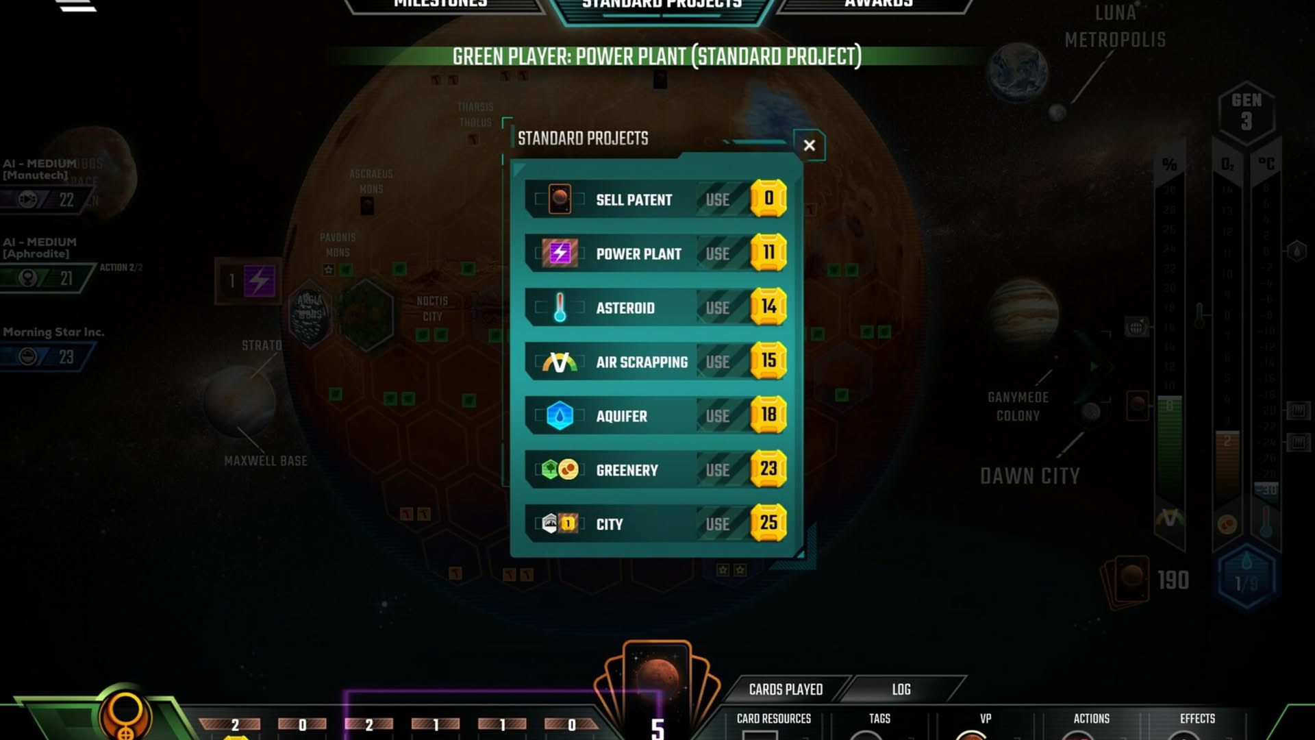Screenshot for Terraforming Mars: Venus Next