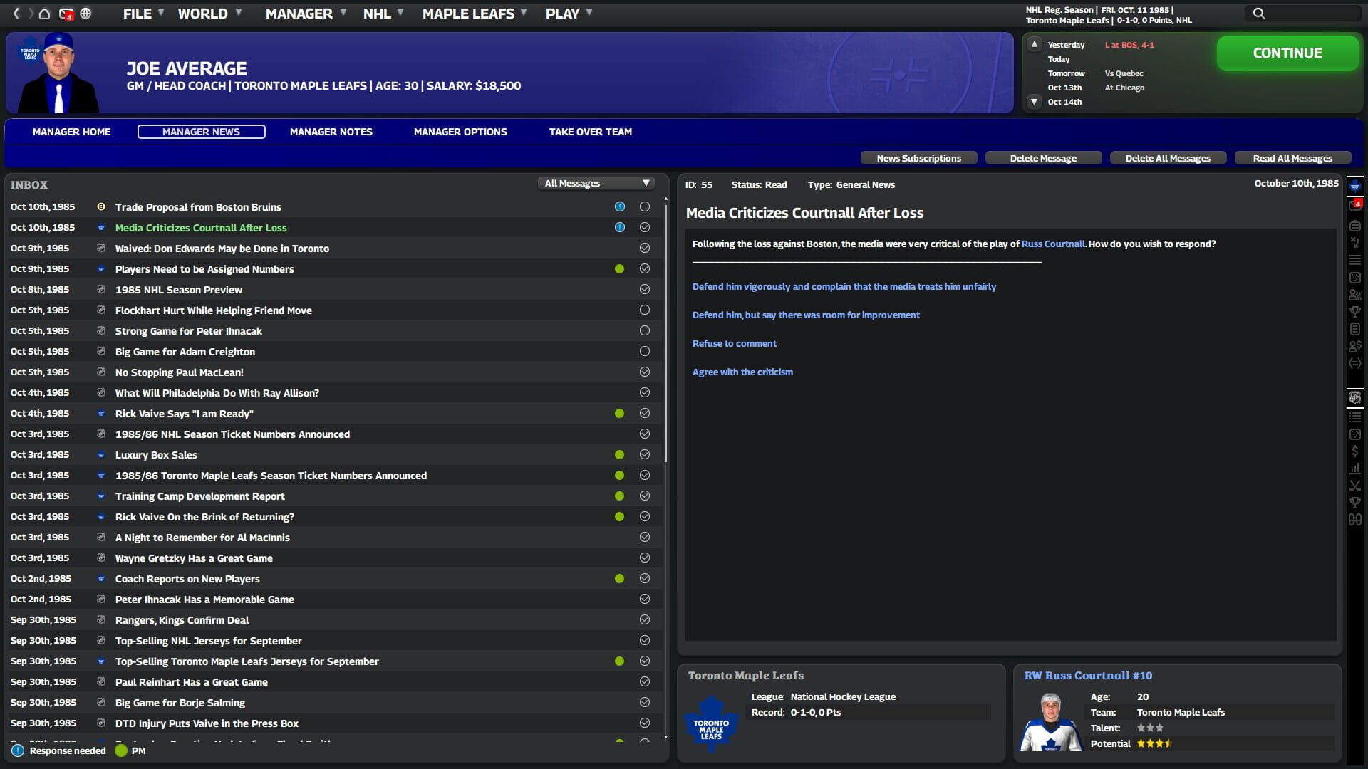 Screenshot for Franchise Hockey Manager 10