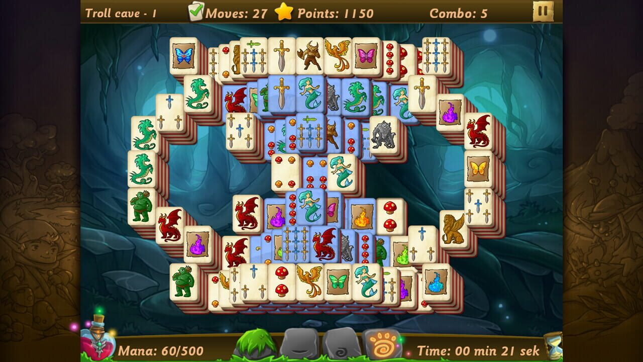 Screenshot for Elves vs. Goblins Mahjongg World