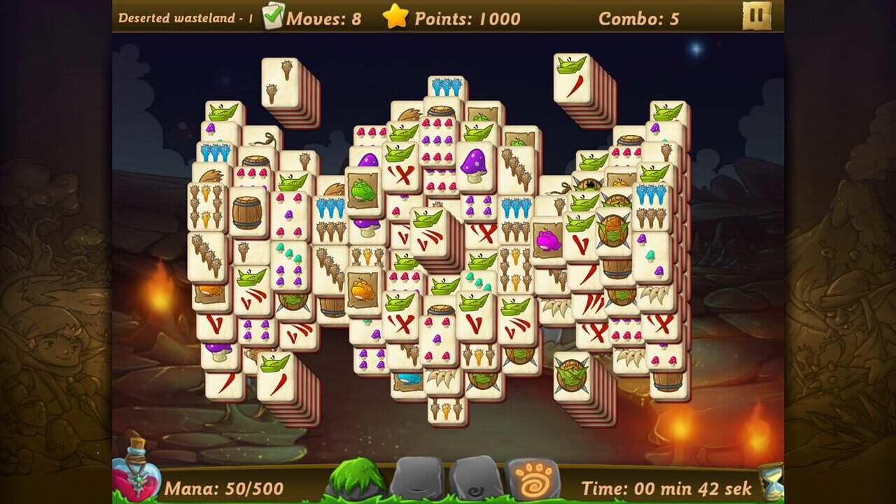 Screenshot for Elves vs. Goblins Mahjongg World