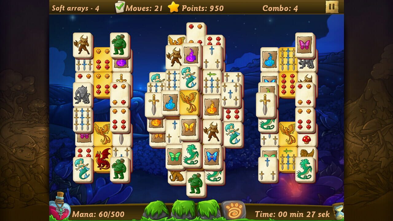 Screenshot for Elves vs. Goblins Mahjongg World