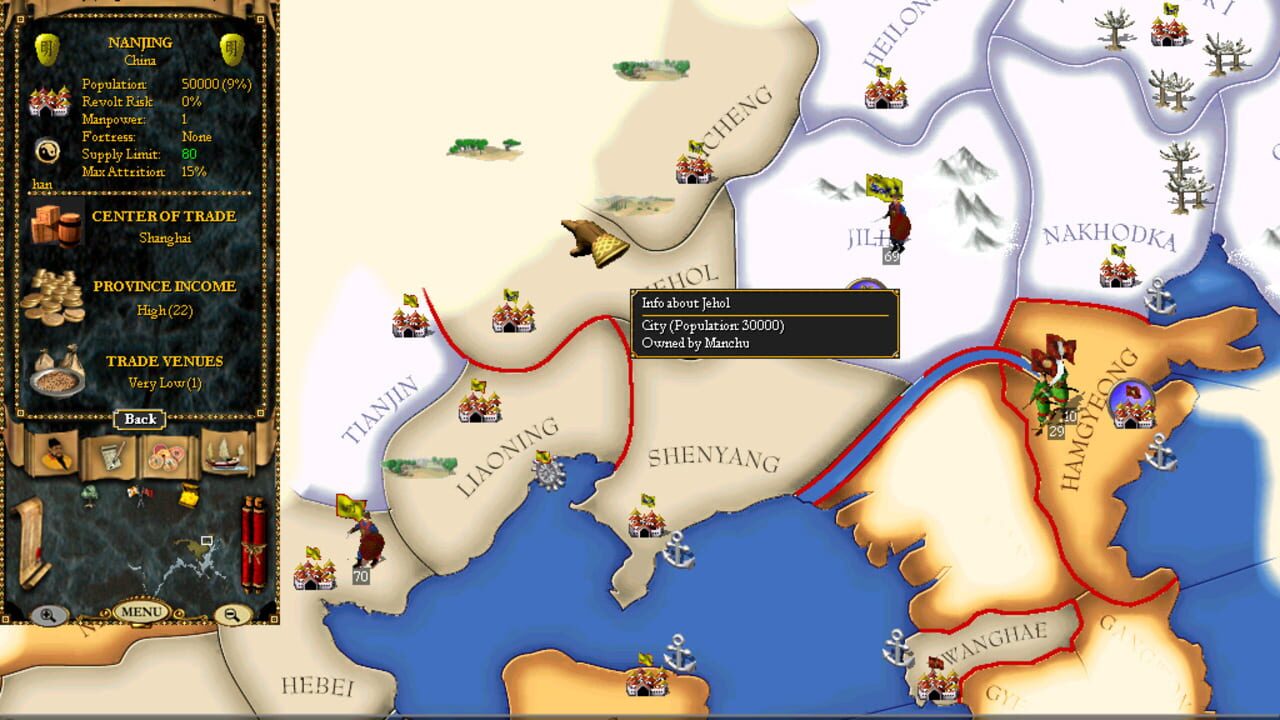 Screenshot for Europa Universalis II: Asia Chapters