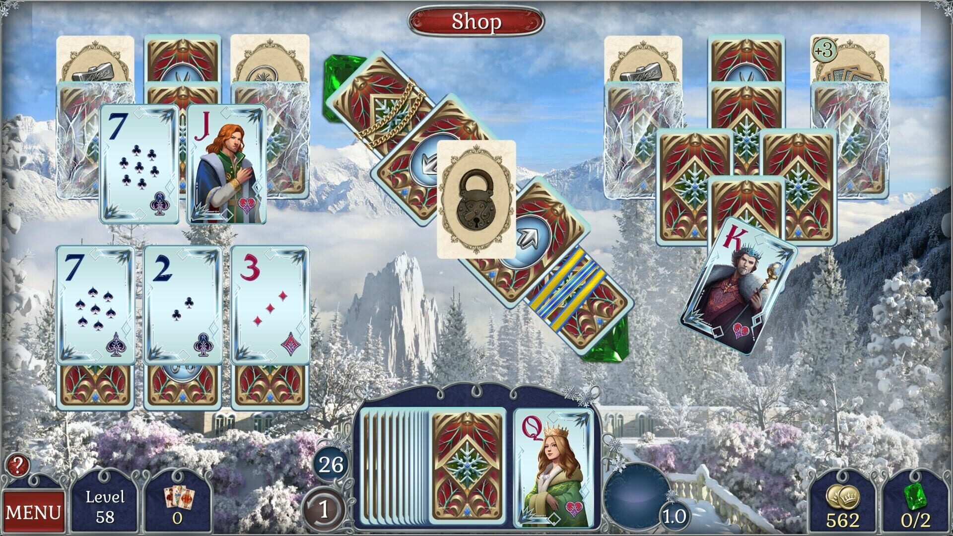 Screenshot for Jewel Match Solitaire Winterscapes 2: Collector's Edition