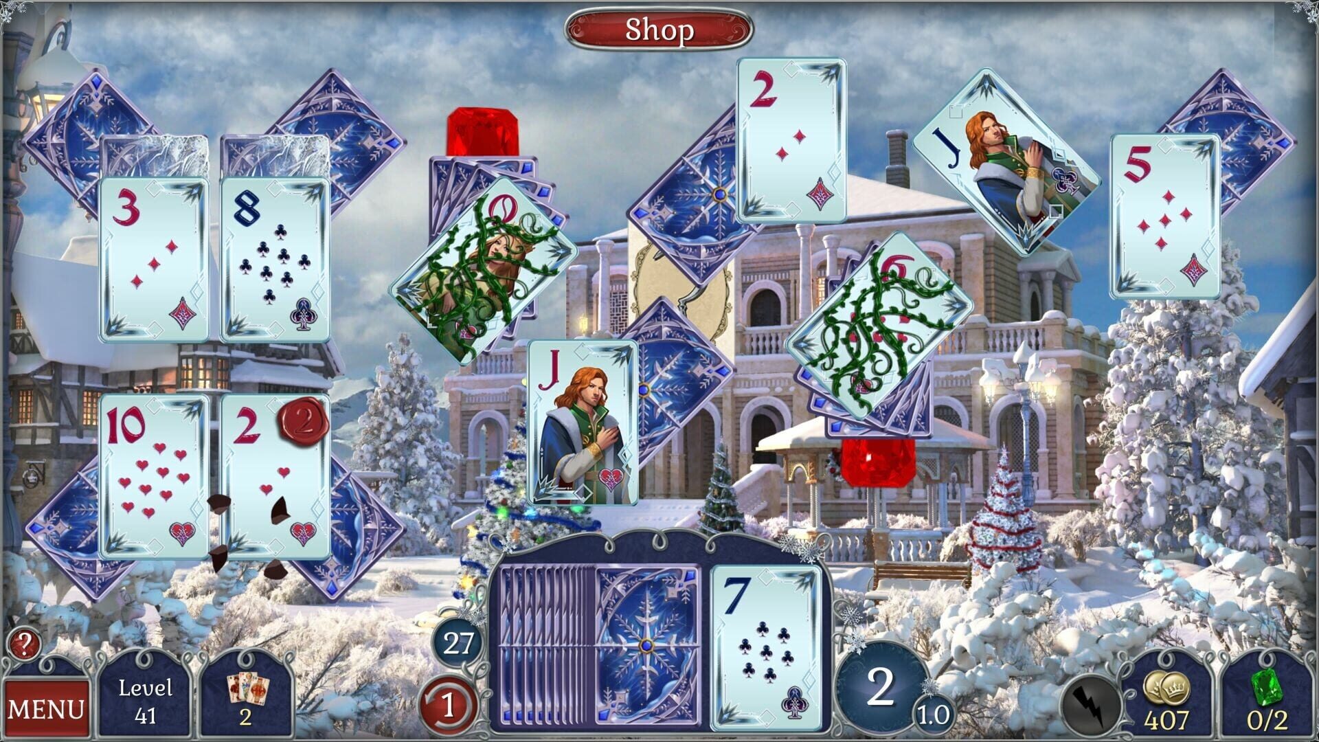 Screenshot for Jewel Match Solitaire Winterscapes 2: Collector's Edition