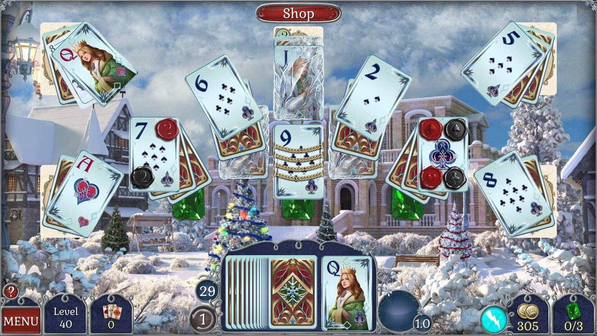 Screenshot for Jewel Match Solitaire Winterscapes 2: Collector's Edition