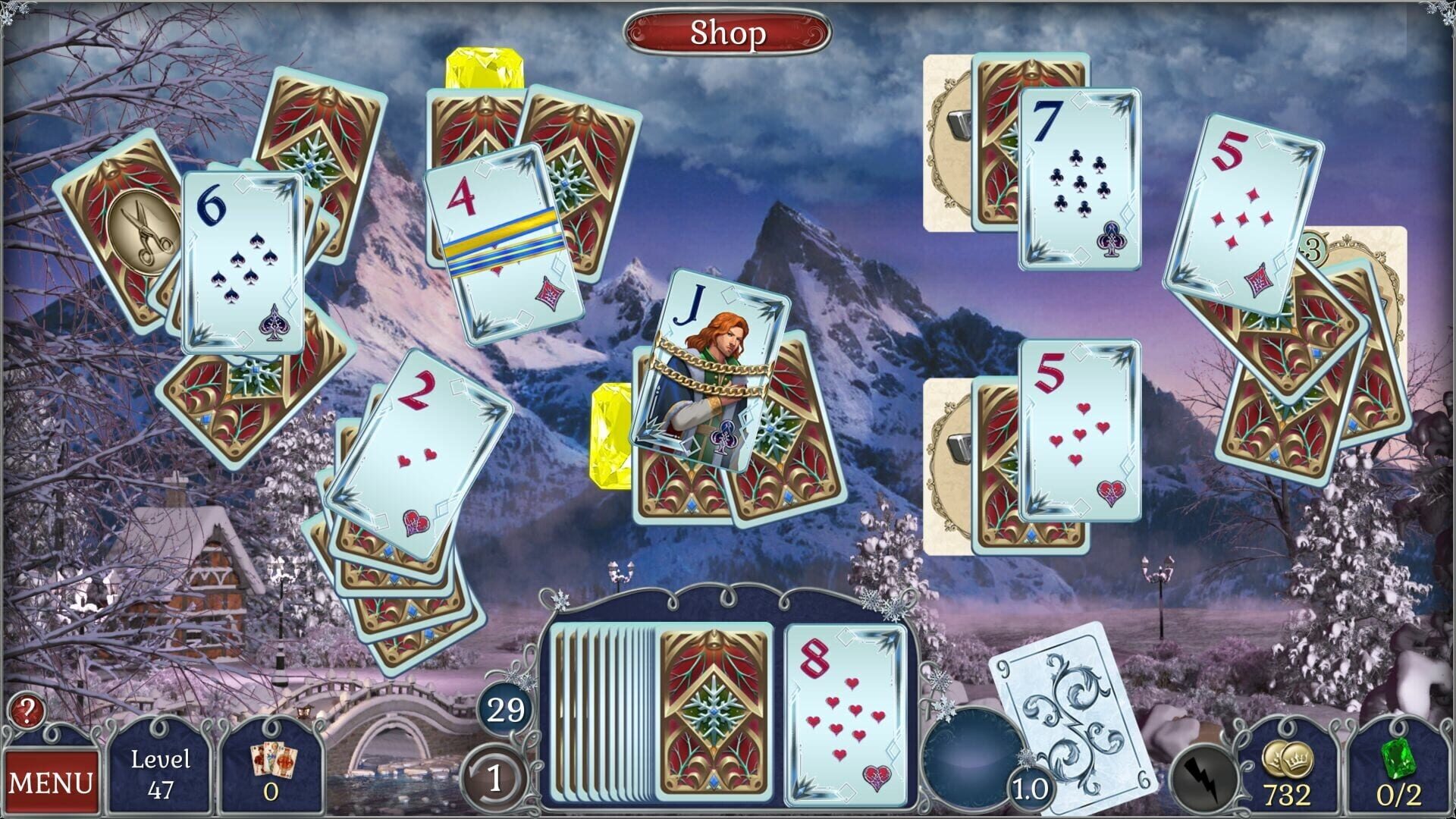 Screenshot for Jewel Match Solitaire Winterscapes 2: Collector's Edition