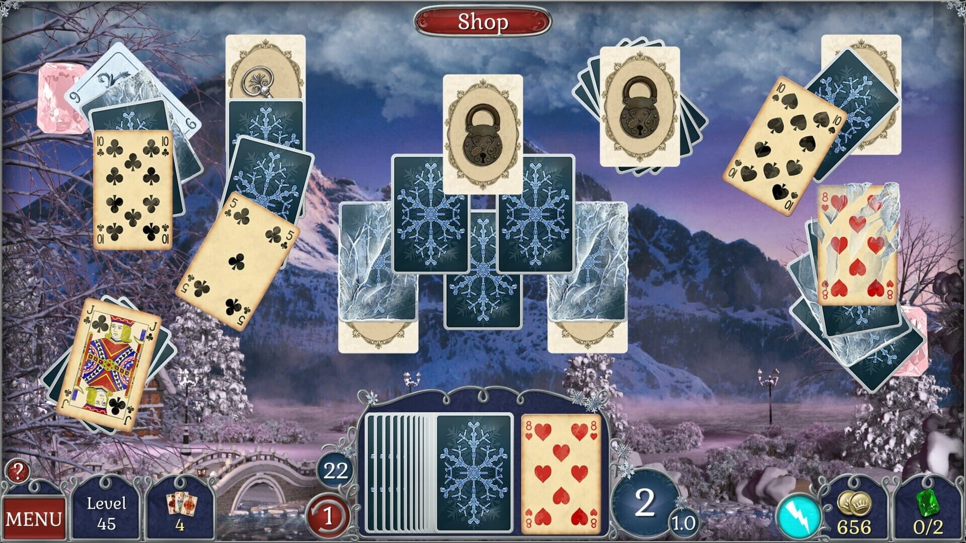 Screenshot for Jewel Match Solitaire Winterscapes 2: Collector's Edition