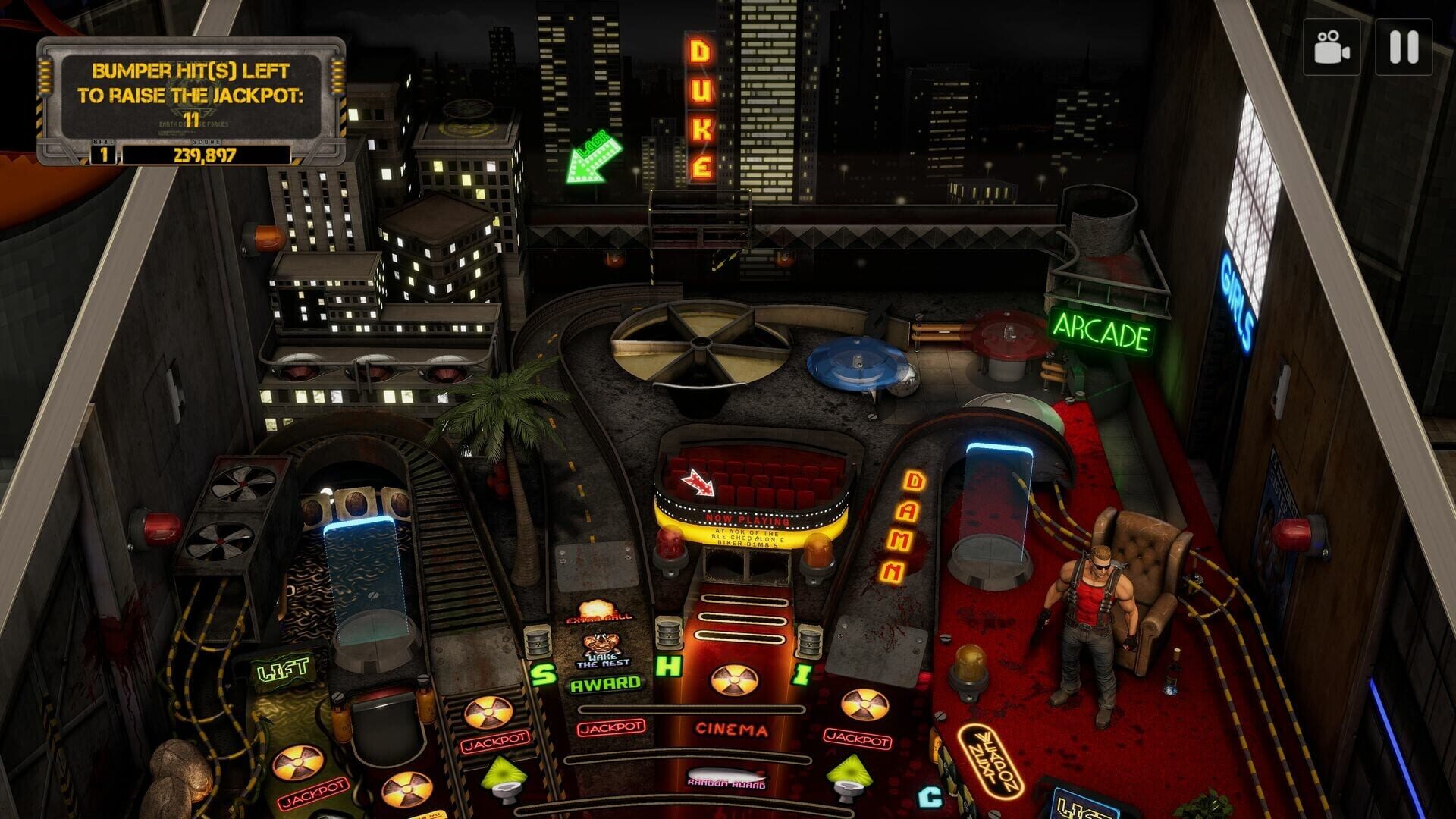 Screenshot for Pinball M: Duke Nukem's Big Shot Pinball