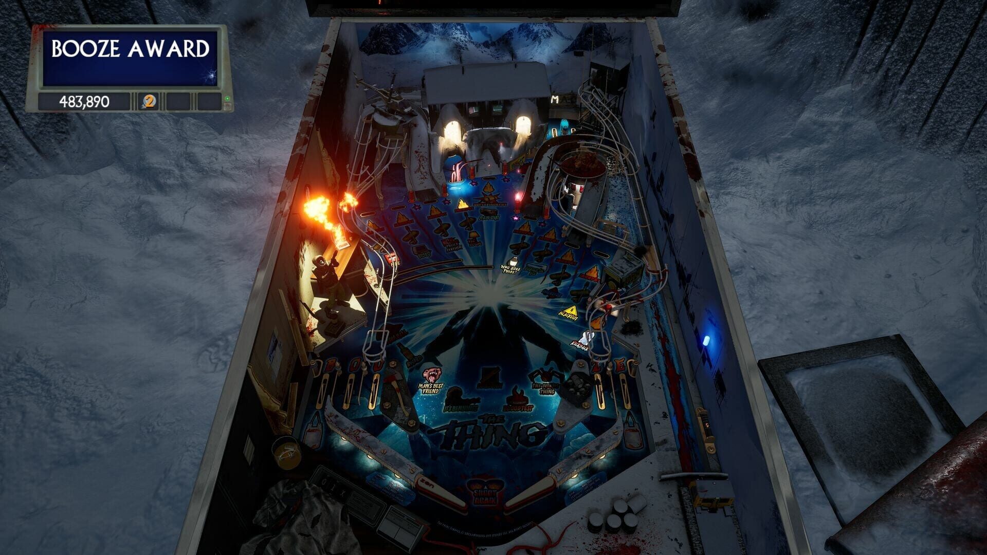 Screenshot for Pinball M: The Thing Pinball