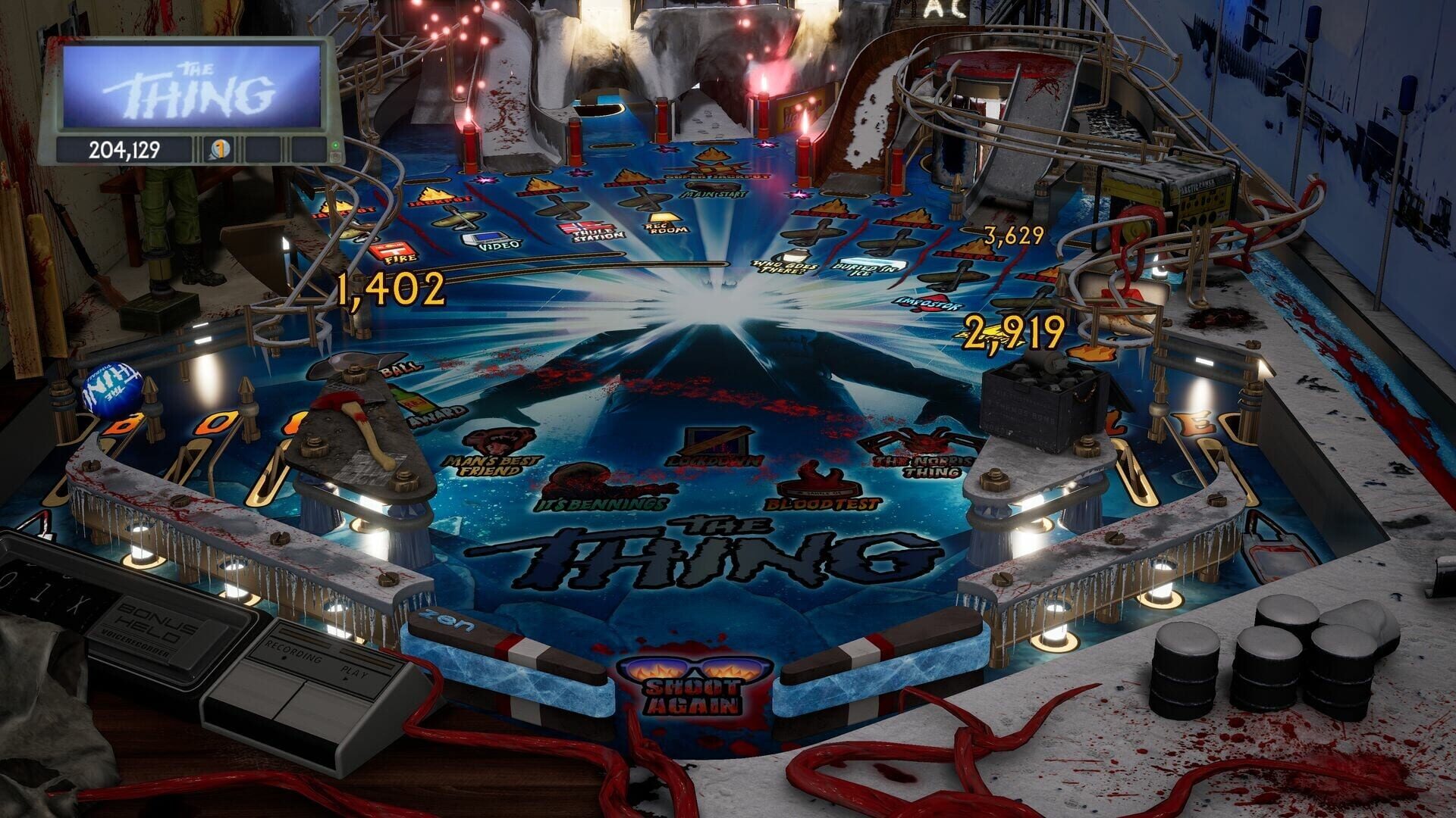 Screenshot for Pinball M: The Thing Pinball