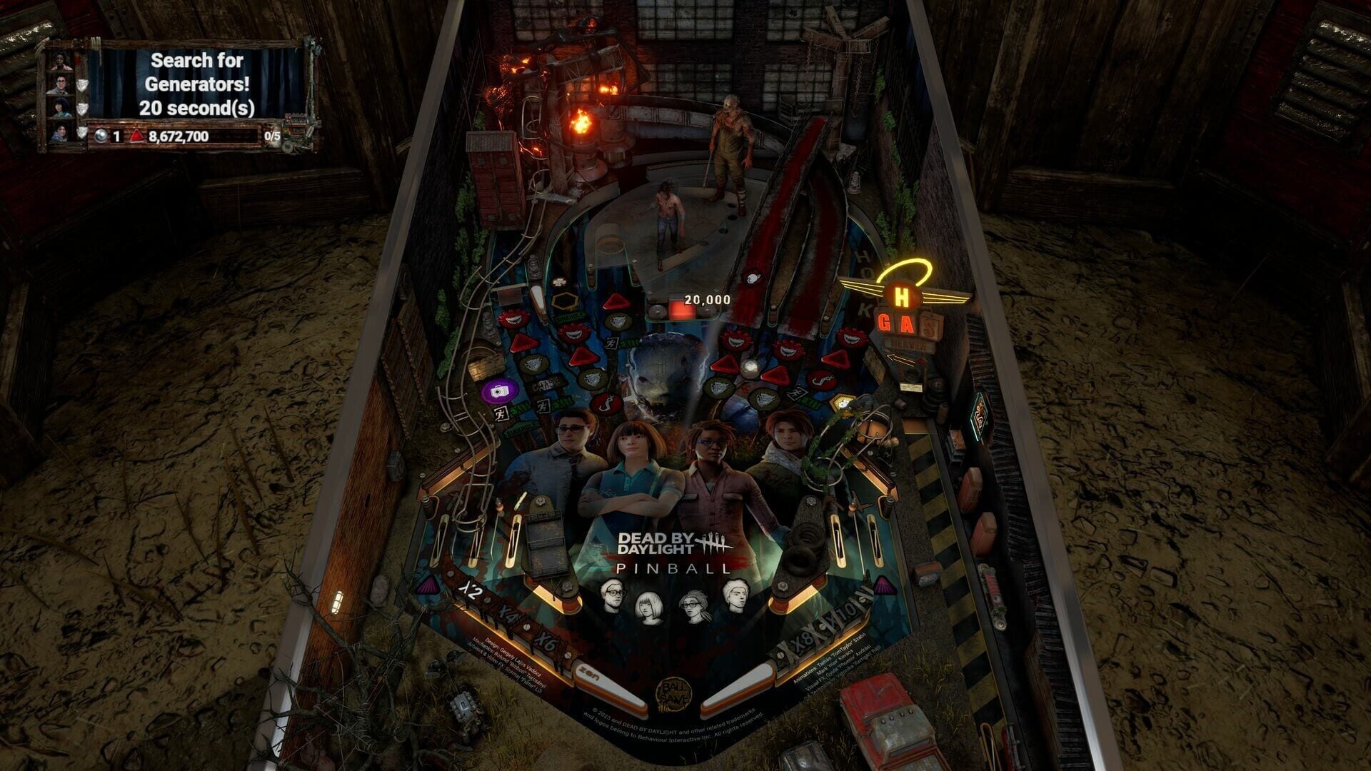 Screenshot for Pinball M: Dead by Daylight Pinball