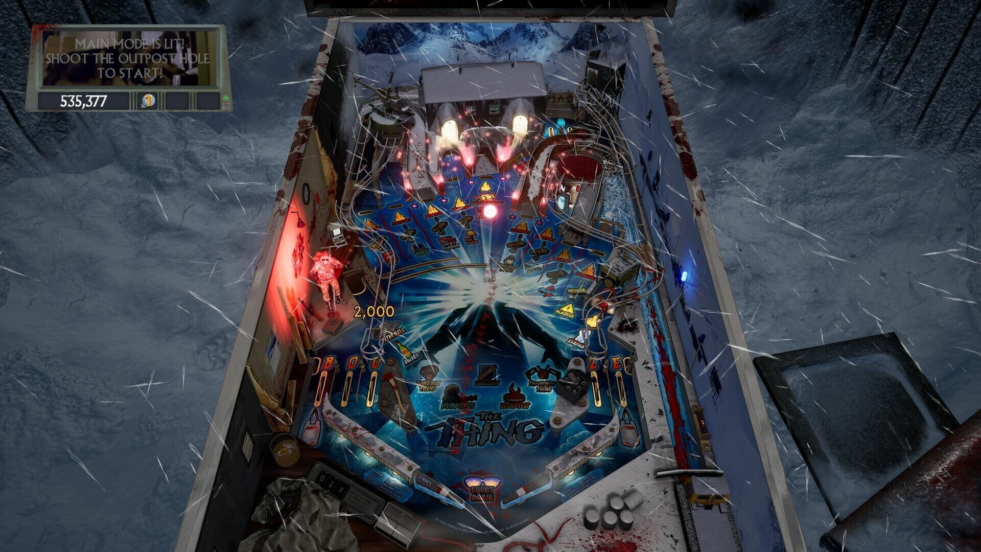 Screenshot for Pinball M: The Thing Pinball