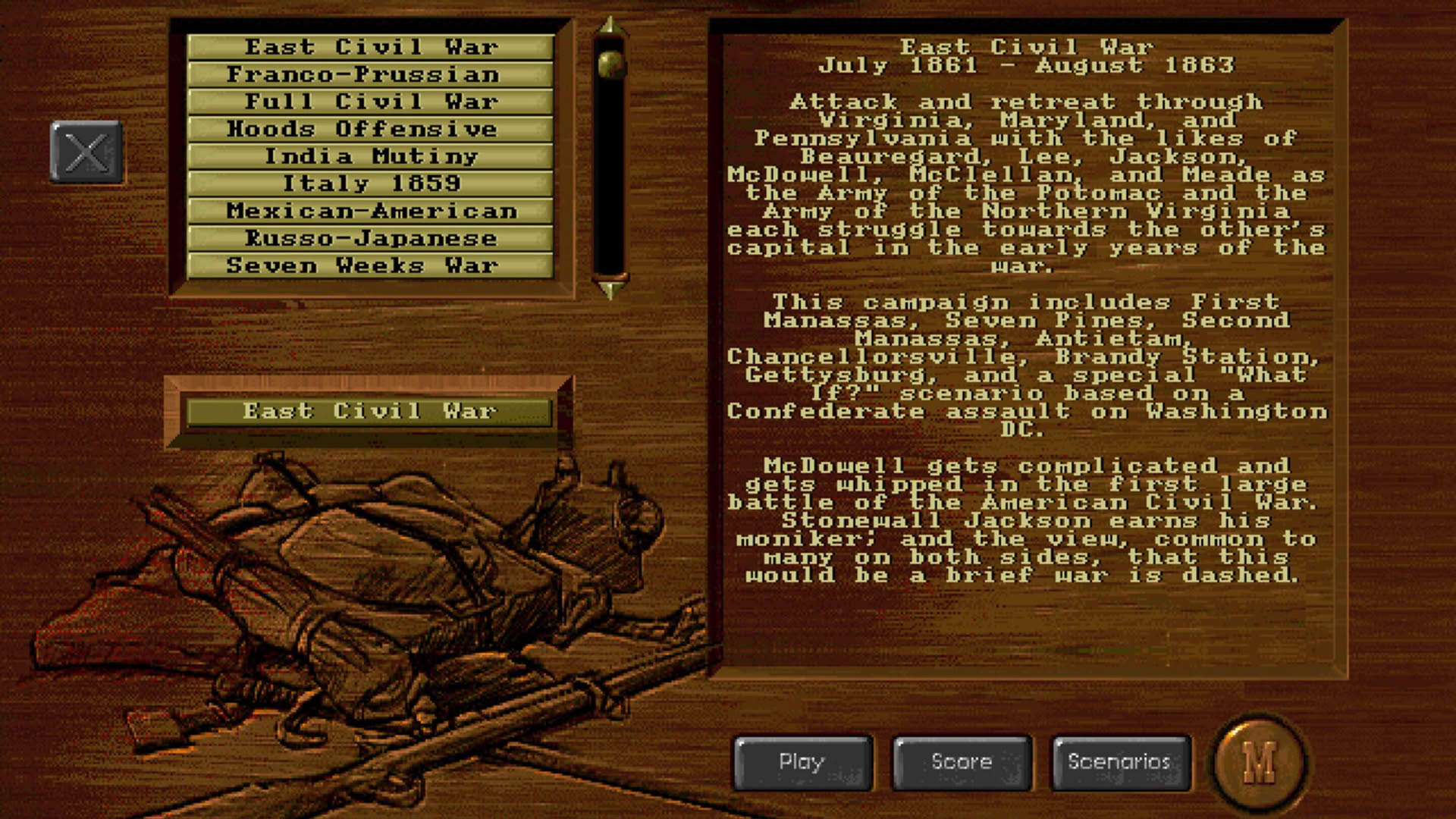 Screenshot for Wargame Construction Set III: Age of Rifles 1846-1905