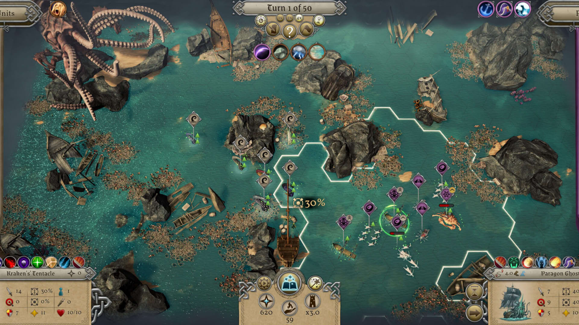 Screenshot for Master of Magic: Scourge of the Seas